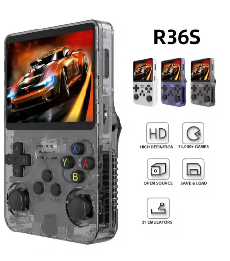 R36S Retro Game Console 3.5″ IPS 64GB Portable Player 10K+ Classic Games