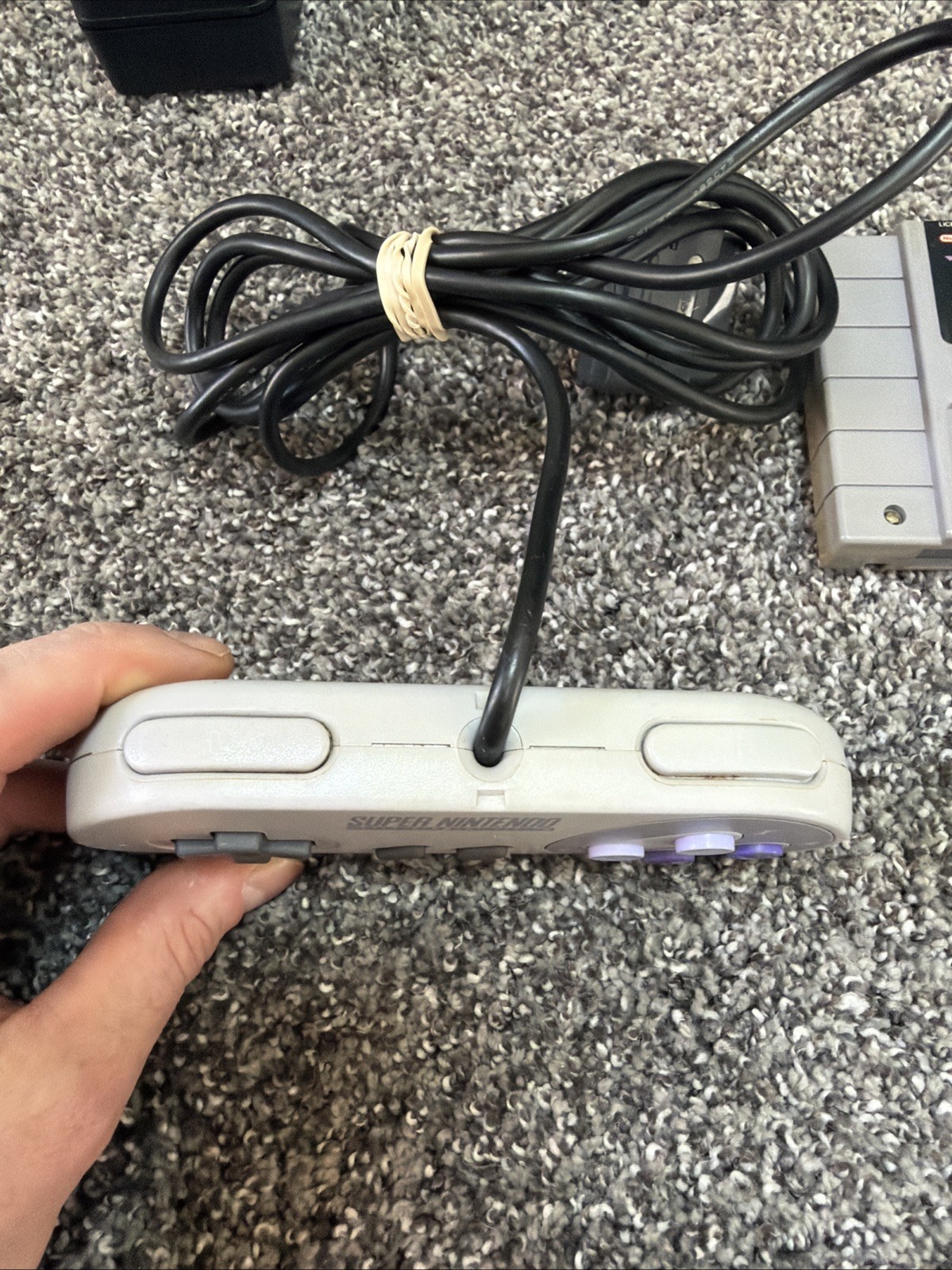 Super Nintendo SNES Jr. Console System Bundle w/OEM Controller Cables Game WORKS