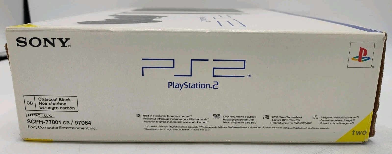 Sony Playstation 2 Console Slim SCPH-77001 Box ONLY + Cardboard + Case Protector