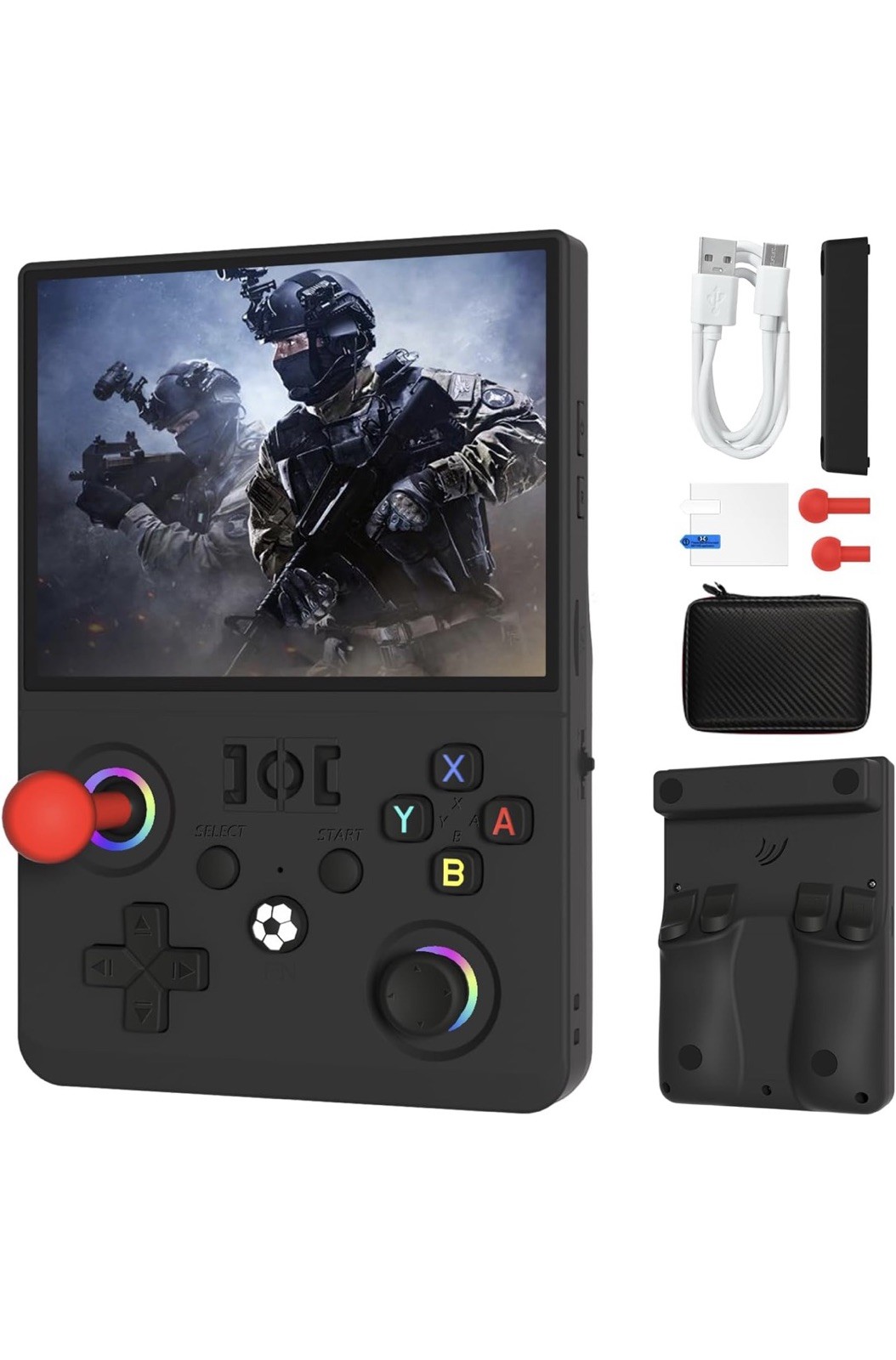 R36MAX2 Retro Handheld Game Console, 4.5-Inch 1024×768 IPS Screen, 128GB 22000+