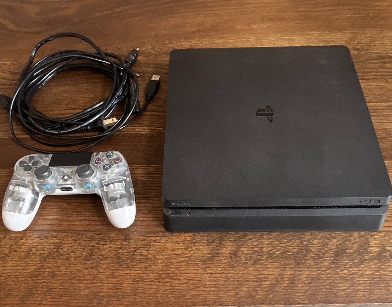 Sony PS4 Slim 1TB Black Console w/ Controller & Cables (Cleaned/Tested)