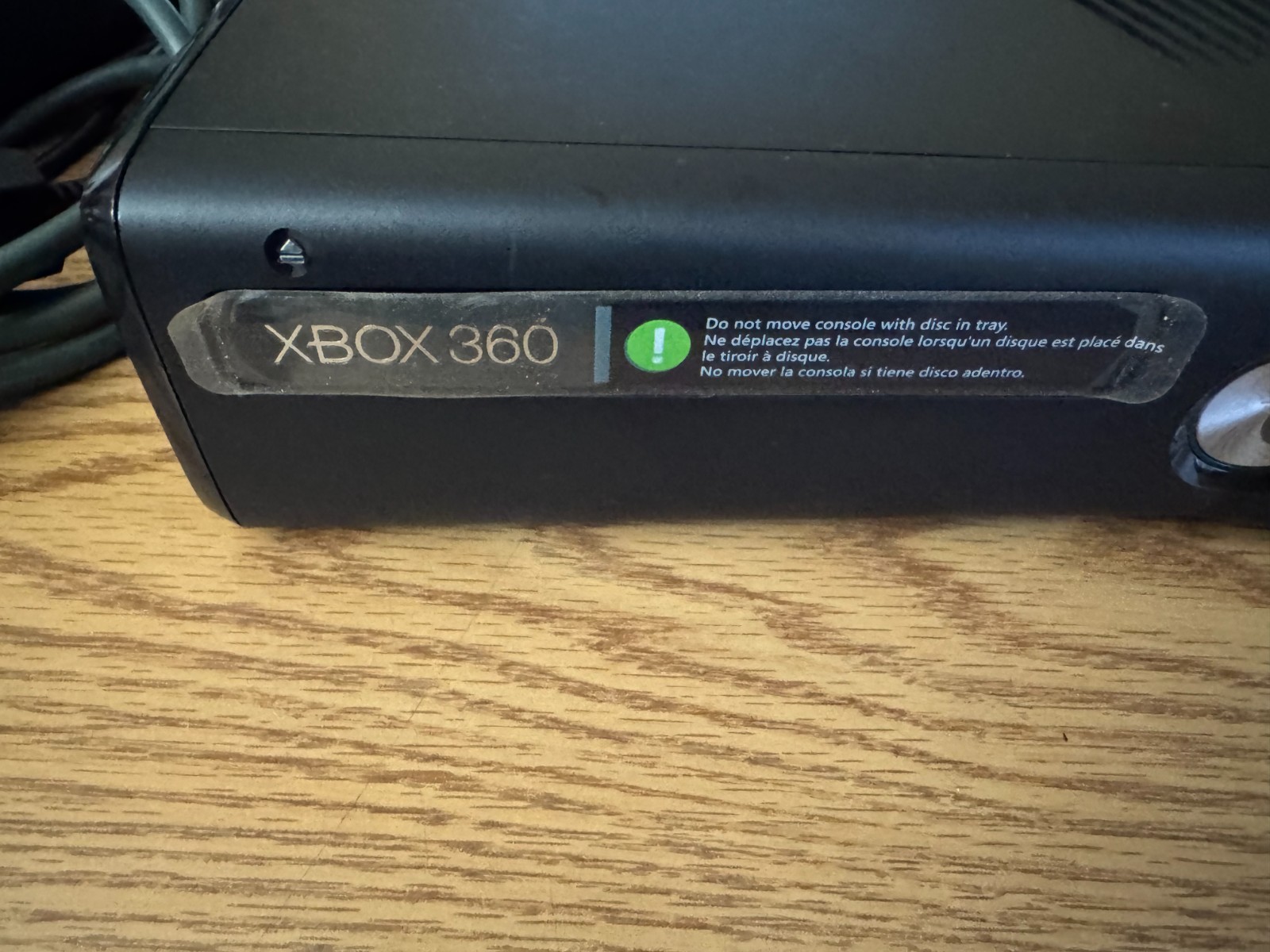 Microsoft Xbox 360 1539 System Black Gaming Console And Adapter.
