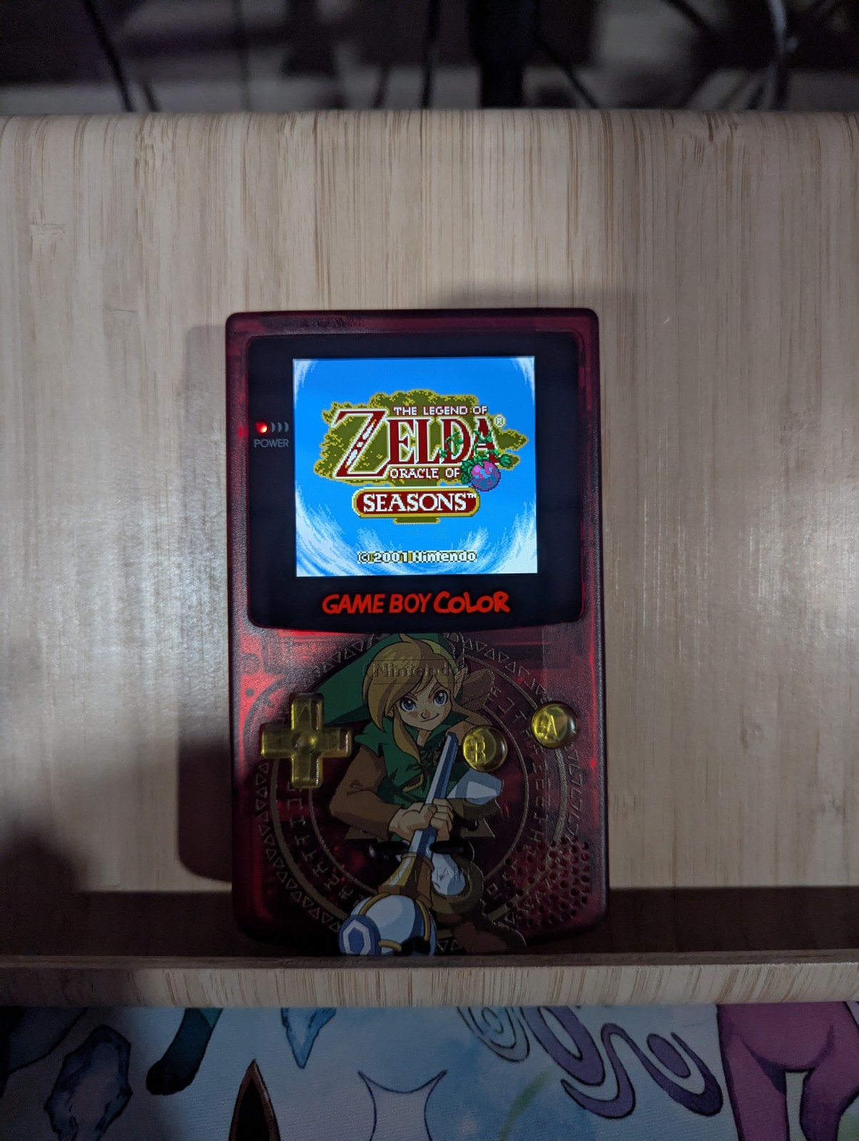 Nintendo Gameboy Color Reshell with OLED Backlit Display.