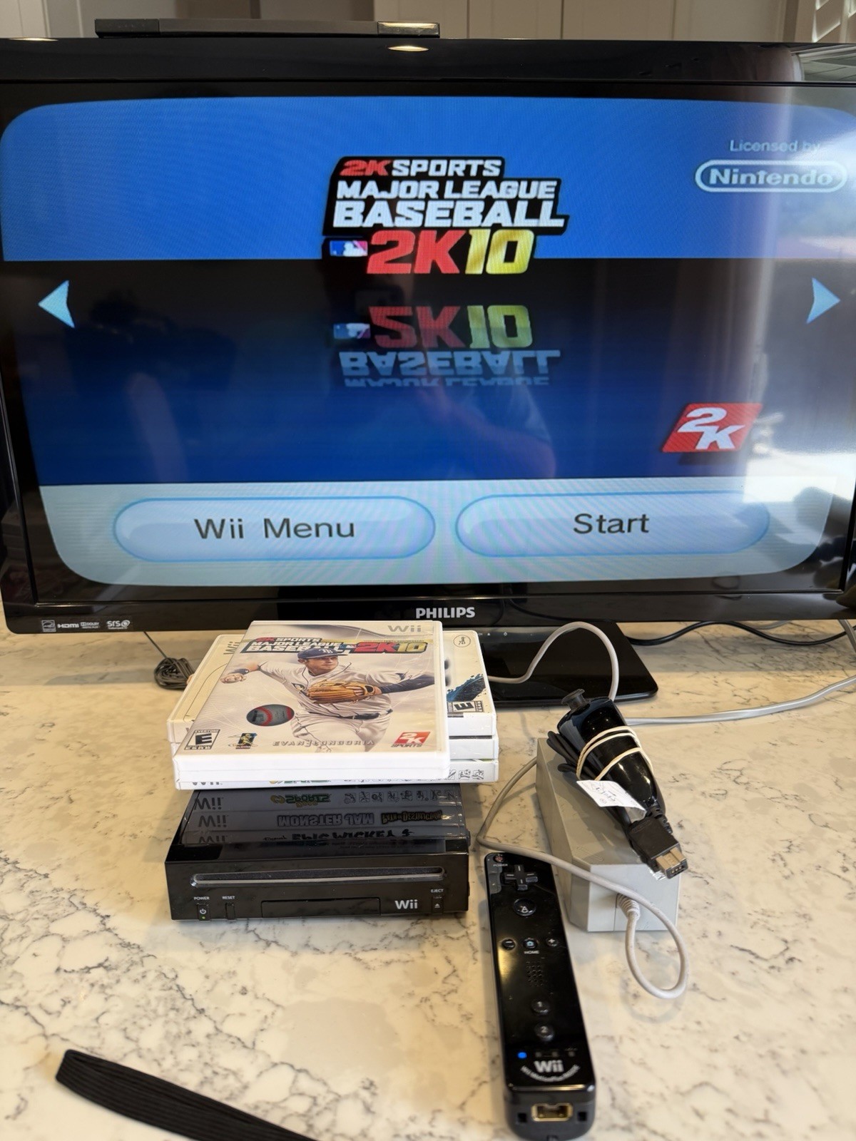Nintendo Wii RVL-101 Console Bundle 6 Games MotionPlus Tested Complete Works