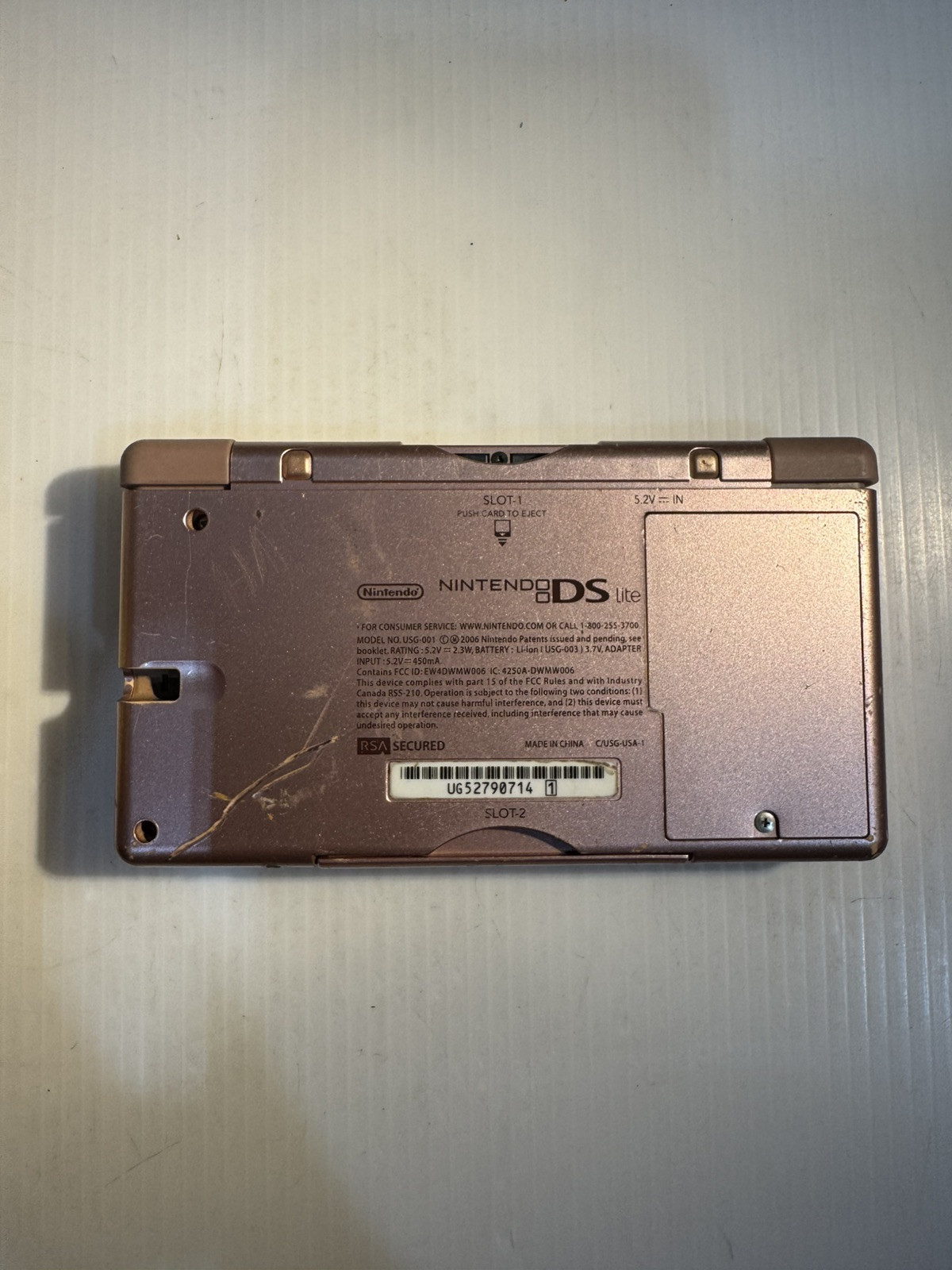 Nintendo DS Lite Video Game Console – Metallic Rose – Charger Included