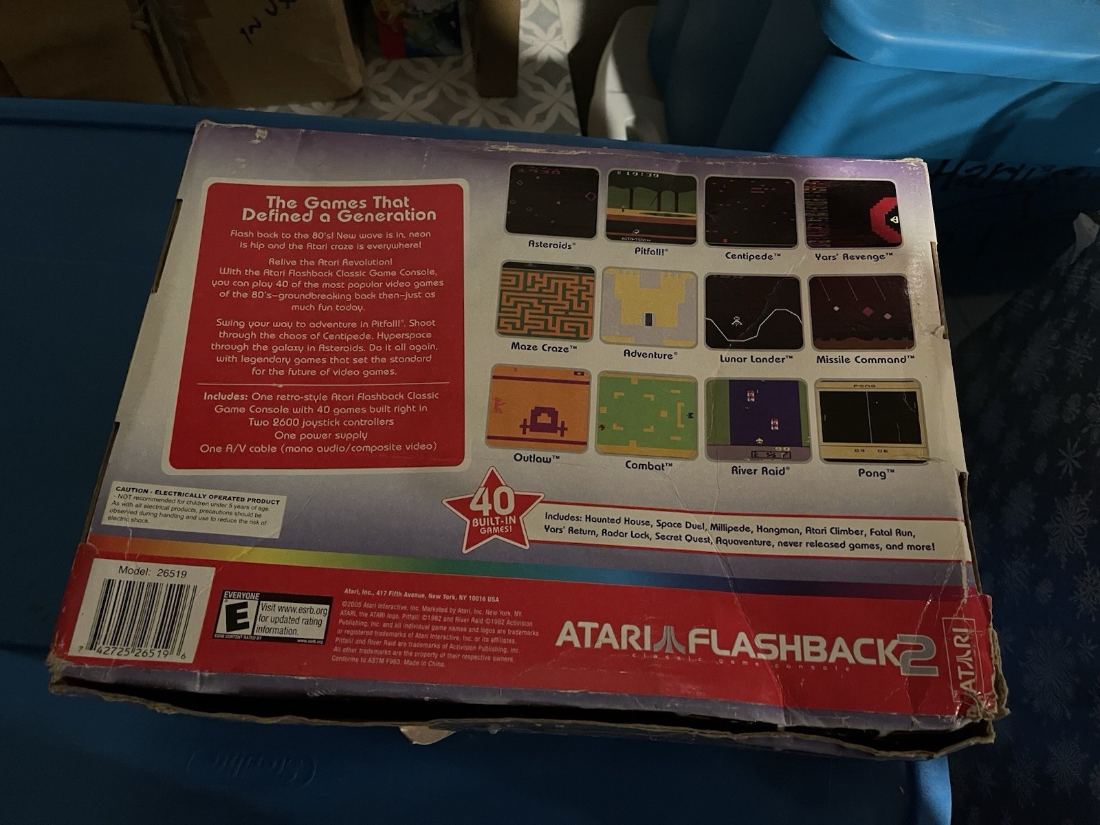 Atari Flashback 2 Classic Game Console 40 Built In Games With 2 Controllers