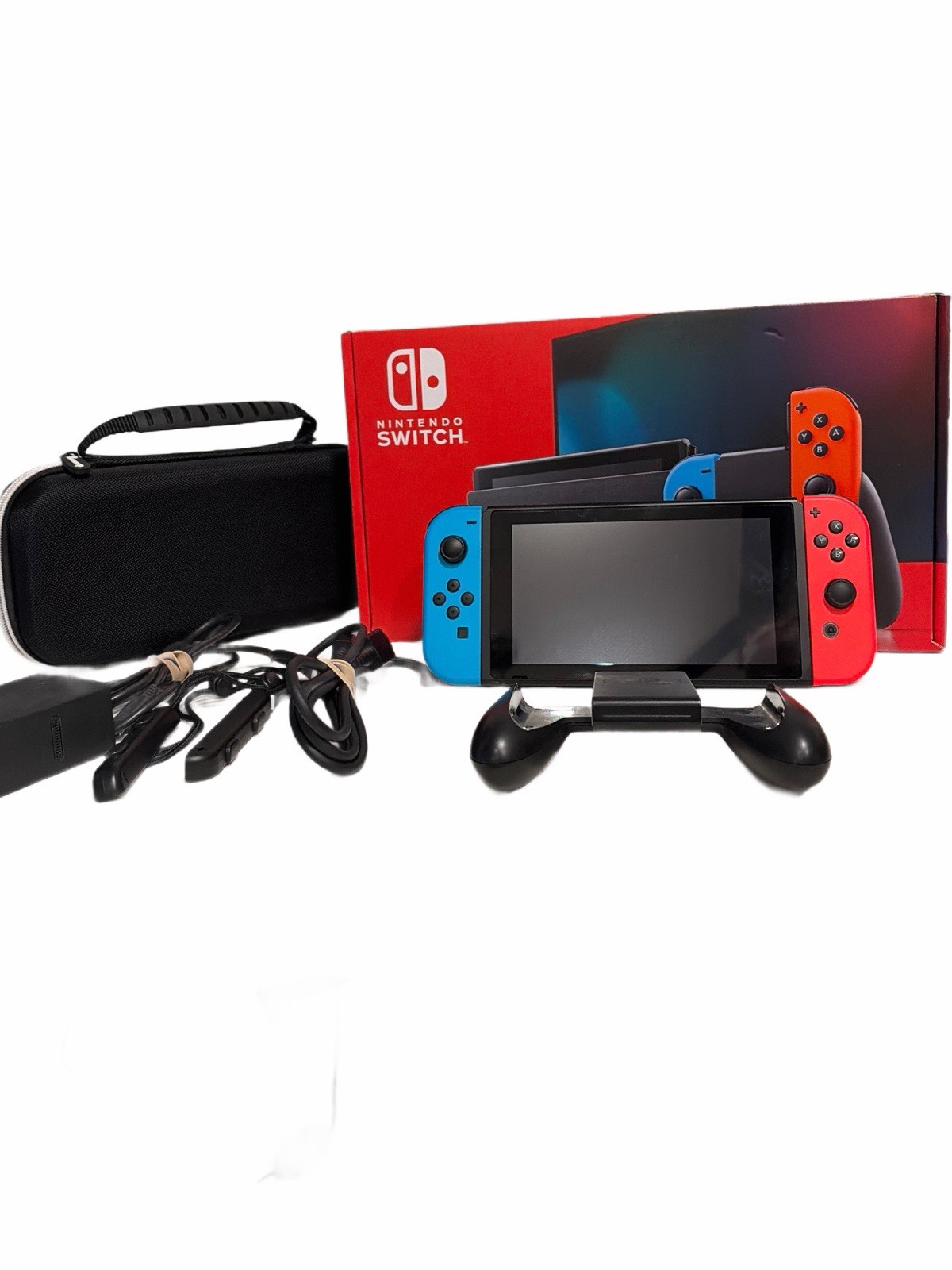 Nintendo Switch 32GB HAC-001(-01) Console Complete in Original Box + Travel Case