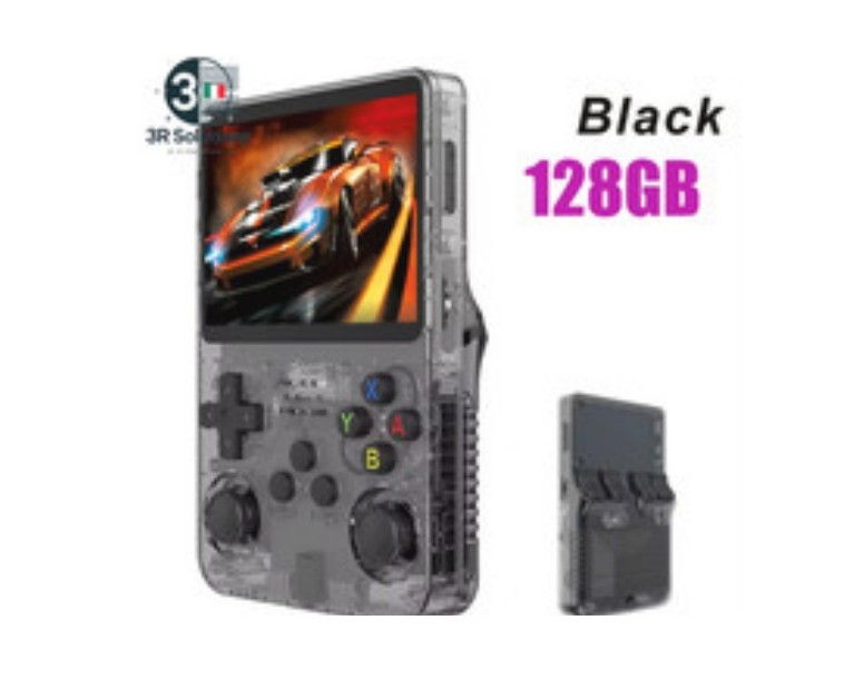 CONSOLE RETRO PORTATILE R36S 128GB SCHERMO IPS 3.5” 10000 GIOCHI PRECARICATI