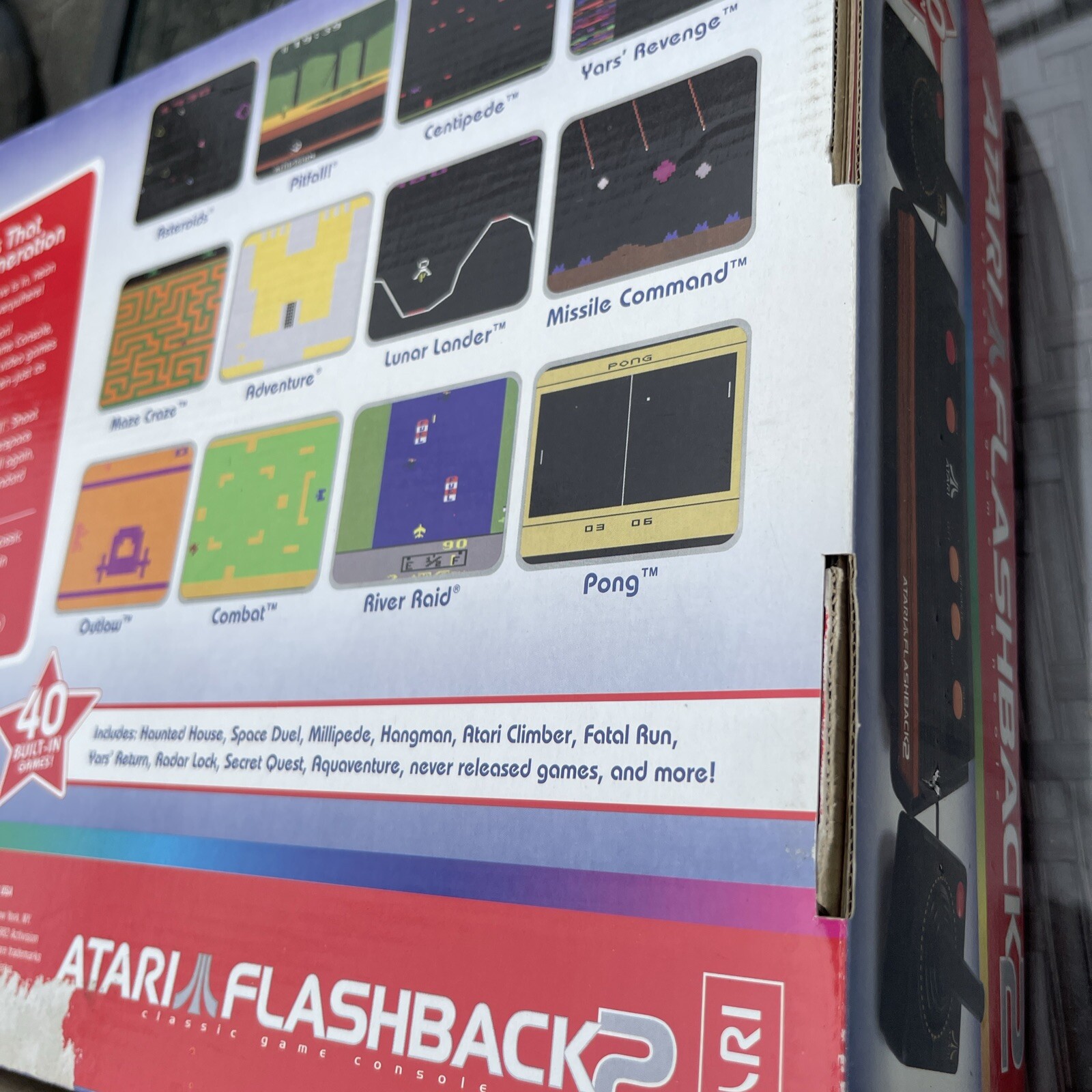 ATARI Flashback 2 Plug&Play TV Atari 2600 Black Console 2Controllers Clean/Works