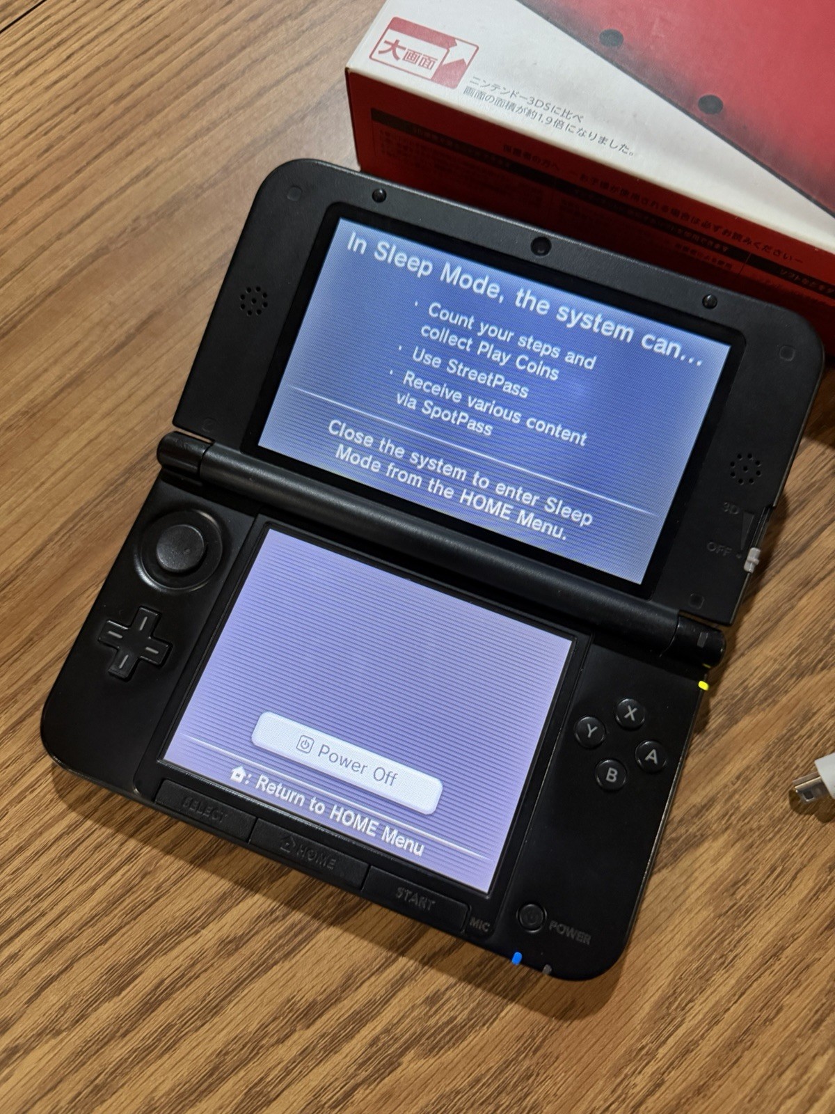 3DS LL Red Black Console in Box Nintendo English, Region Free, 32GB, Games *3D*