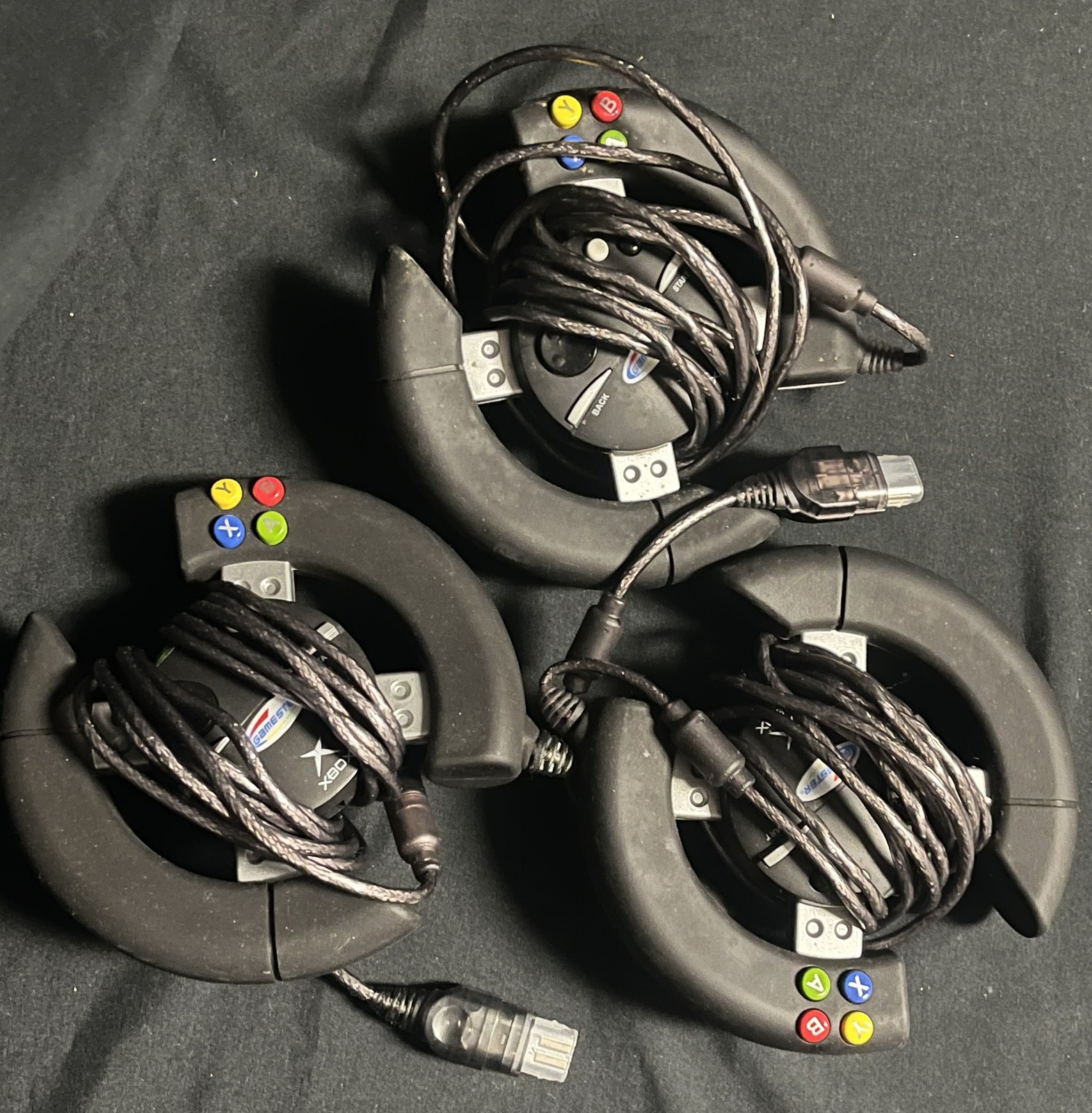 Microsoft XBox Bundle w/ Console, Regular and Wheel Controllers, Remote