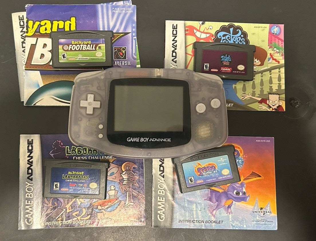 Nintendo Game Boy Advance Console w/ Games & Manuals!