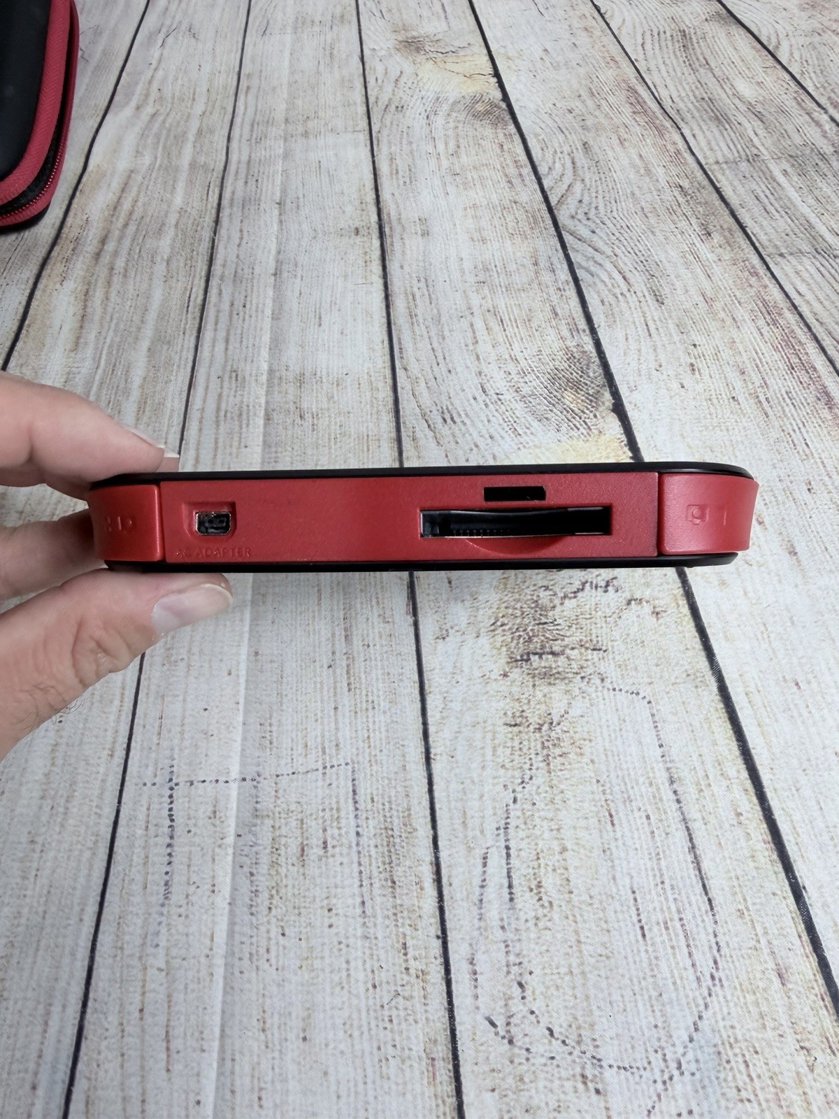 Nintendo 2DS Black & Red Console FTR-001 Tested Working With Case & Charger
