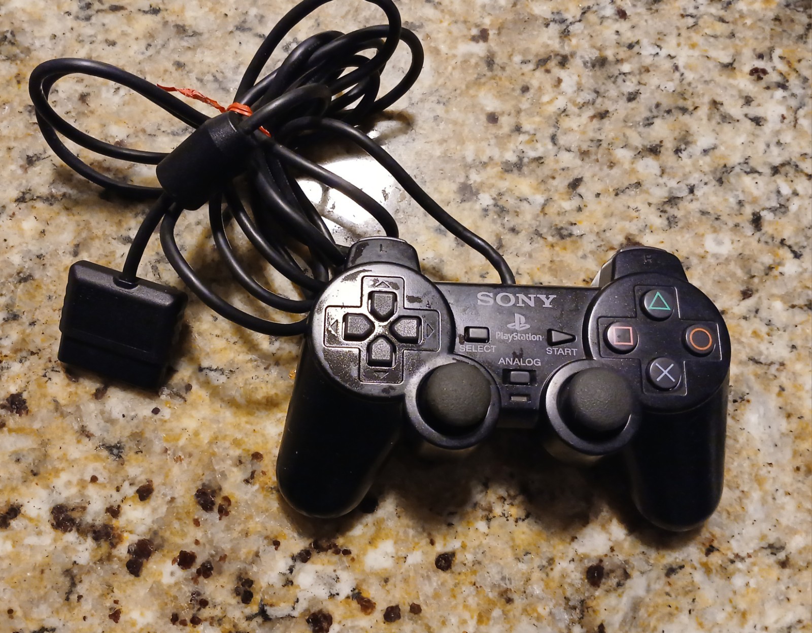 Sony Playstation 2 Wired Dualshock 2 Controller Black untested