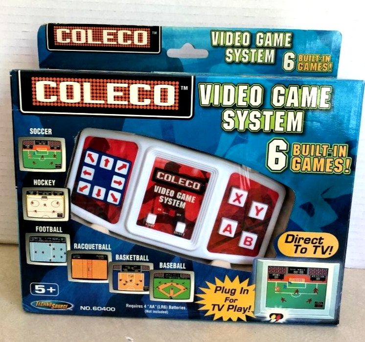 New Coleco Plug & Play TV Video Game System 2005 with 6 Built-In Games