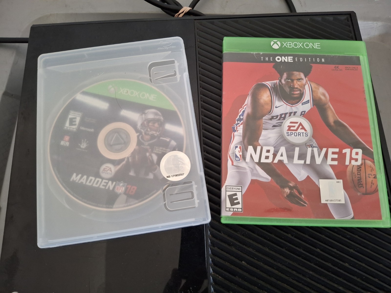 Black Xbox One Model 1540 Console Only With 2 Games