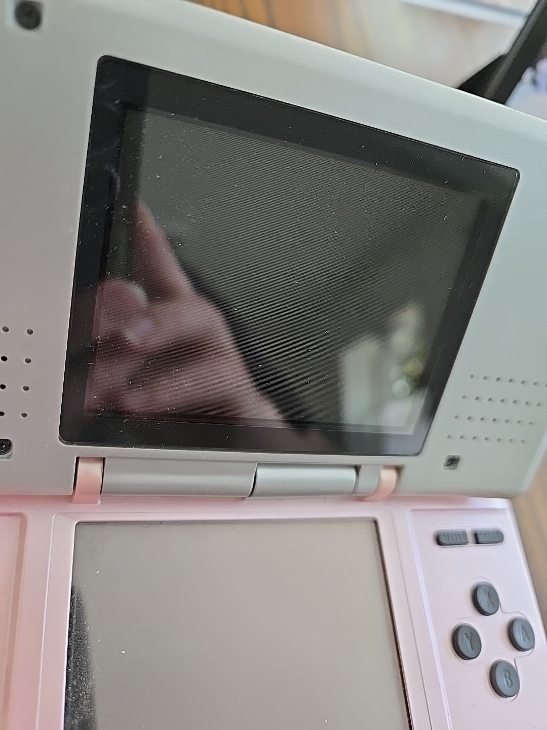 Nintendo DS Console Candy Pink Gray NTR-001 JPN 2004 nds GOOD HINGES