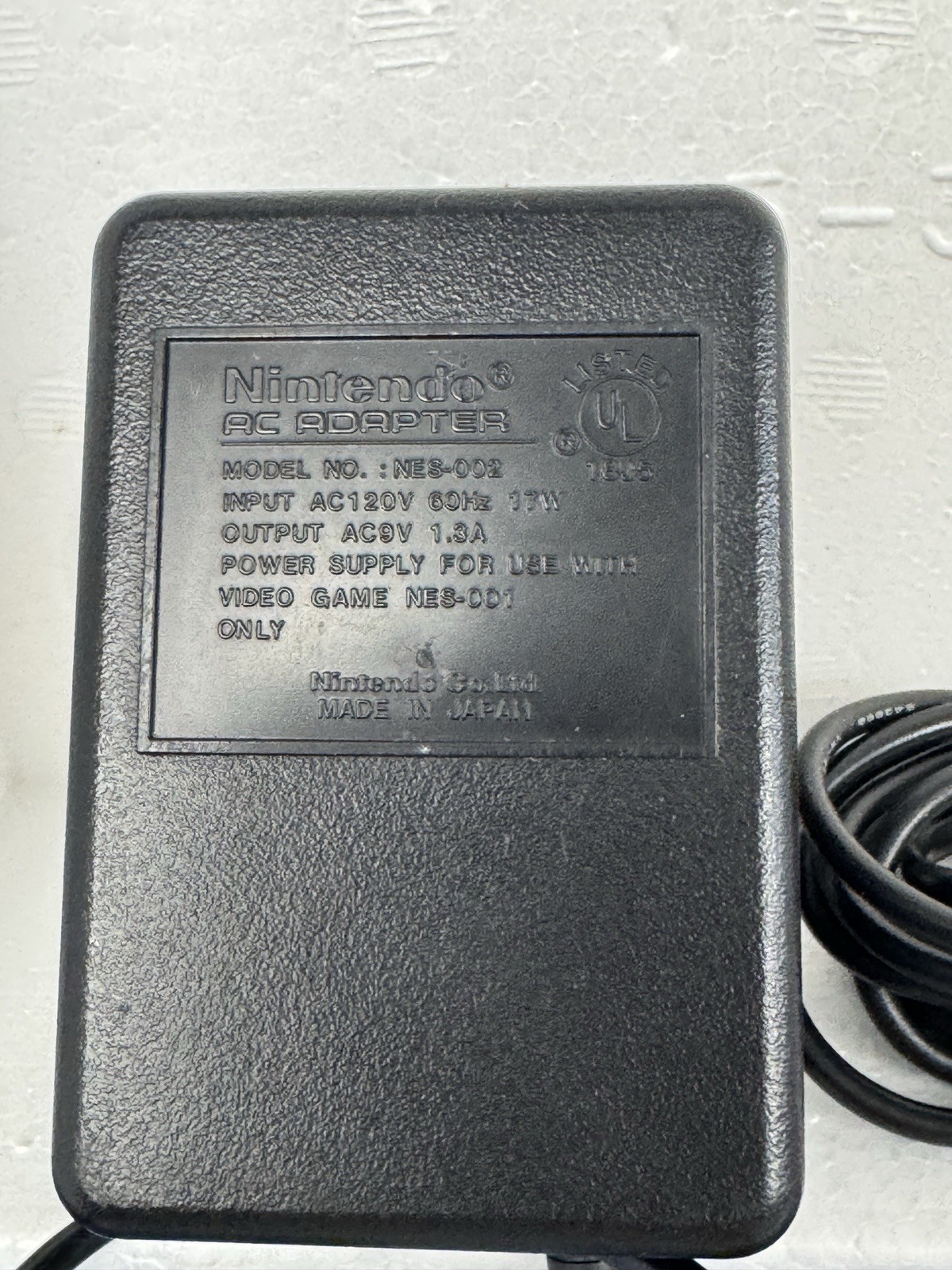 Nintendo NES Power Set Box Console Zapper Foam Inserts Tested No Power Pad