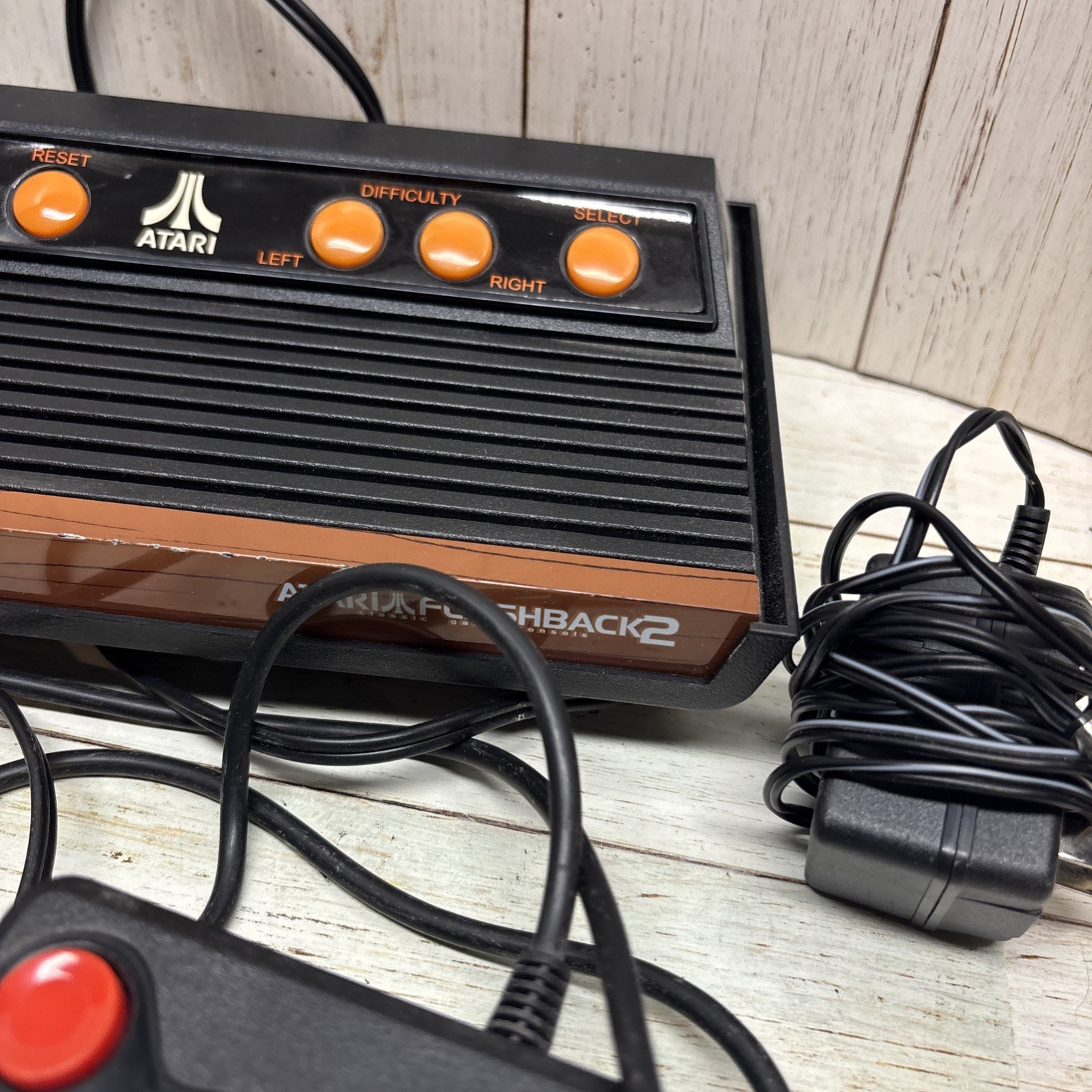 Atari Flashback 2 Black Brown Video Gaming Console And 2 Controllers