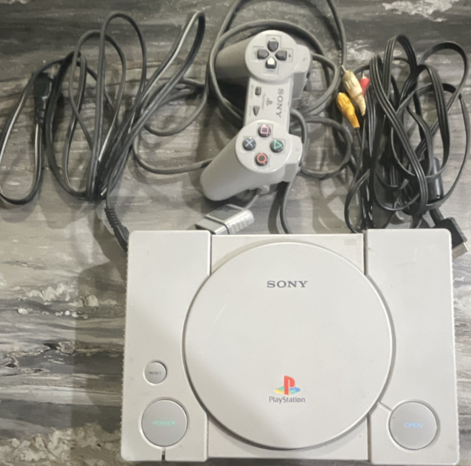 Sony PlayStation PS1 Console SCPH-7501 NTSC-U/C Gray w/ Controller, AV, Power