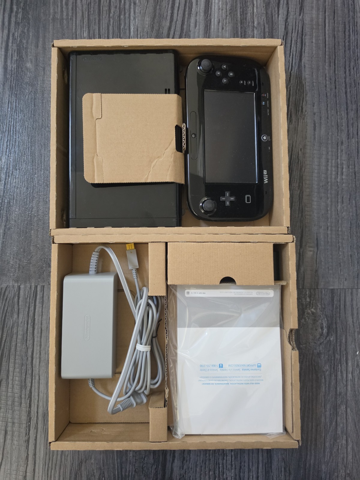 Rare HTF Nintendo Wii U Black 32GB Full Art Console Box Variant CIB Please Read