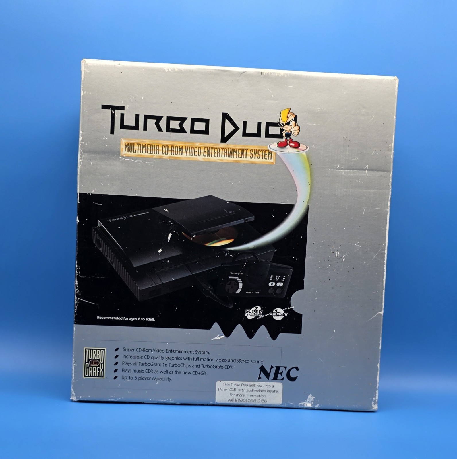 TurboGrafx-CD/TurboDuo Launch Edition Black Console, CIB, Tested & Working
