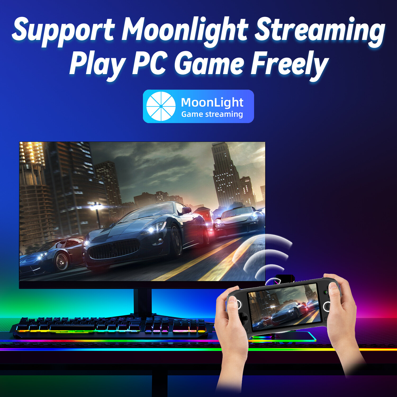 ANBERNIC RG556 5.5 inch Handheld Game Console nisoc T820 Android13 5500mAh Gifts