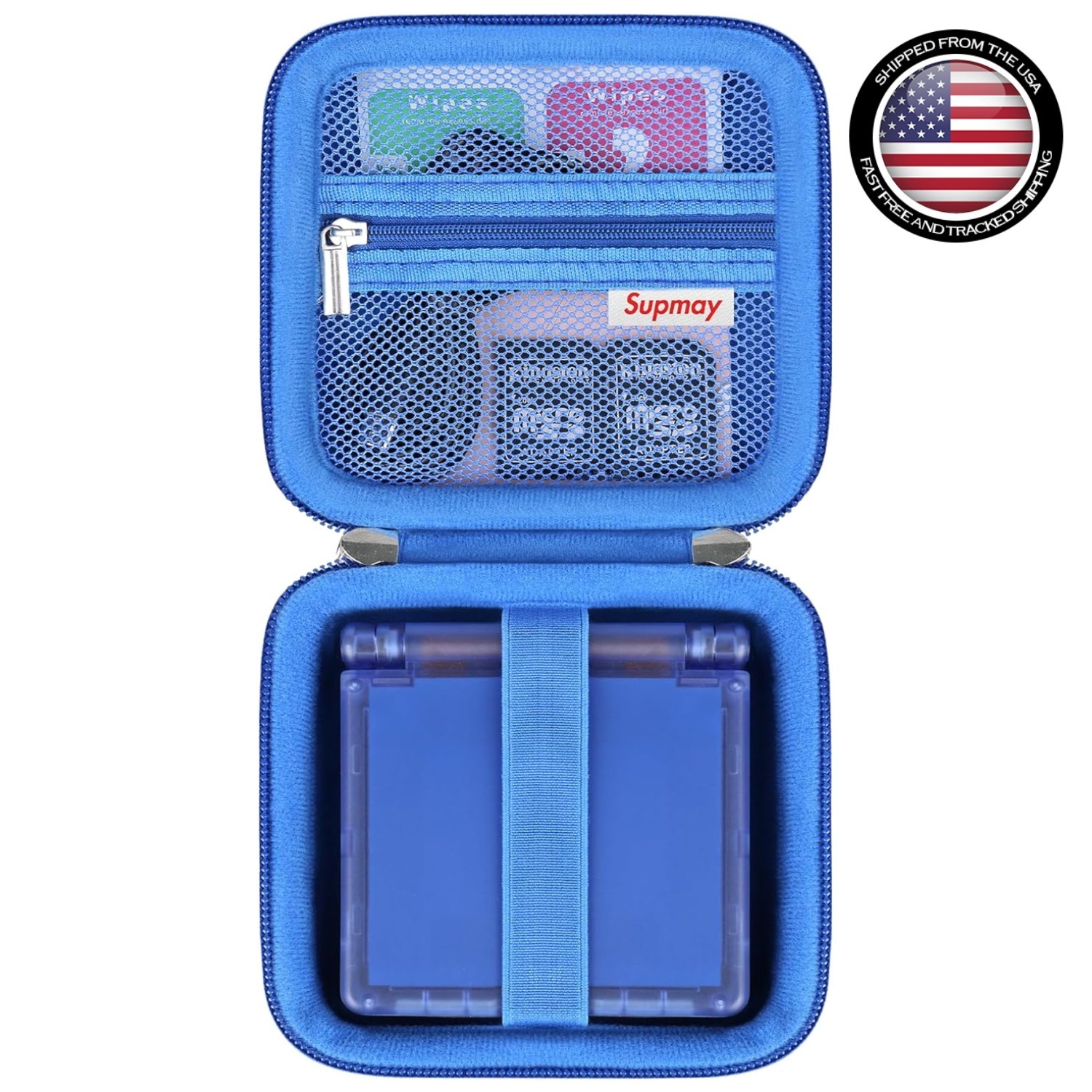 Hard EVA Carrying Case for RG34XXSP/RG35XXSP Retro Game Console – Blue