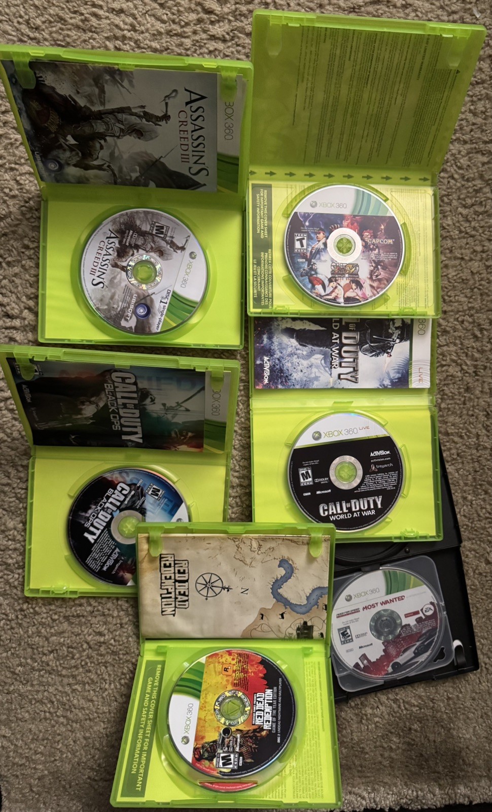 Microsoft Xbox 360 E – Model 1538 – W/ 6 GAMES COD, RDR, and more