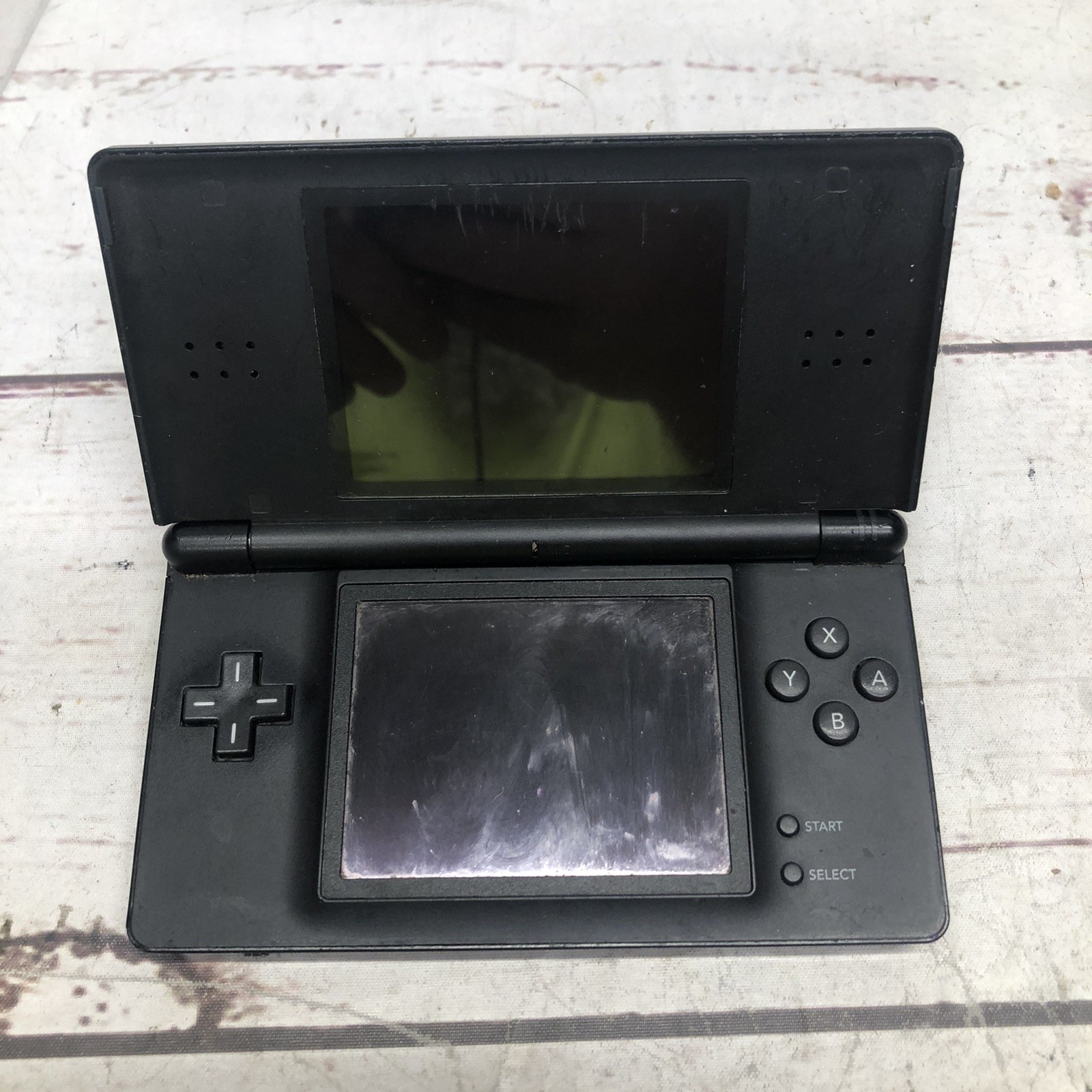 Nintendo DS Lite Black Console. Tested Works-No Charger,Stylus, Or Battery Cover