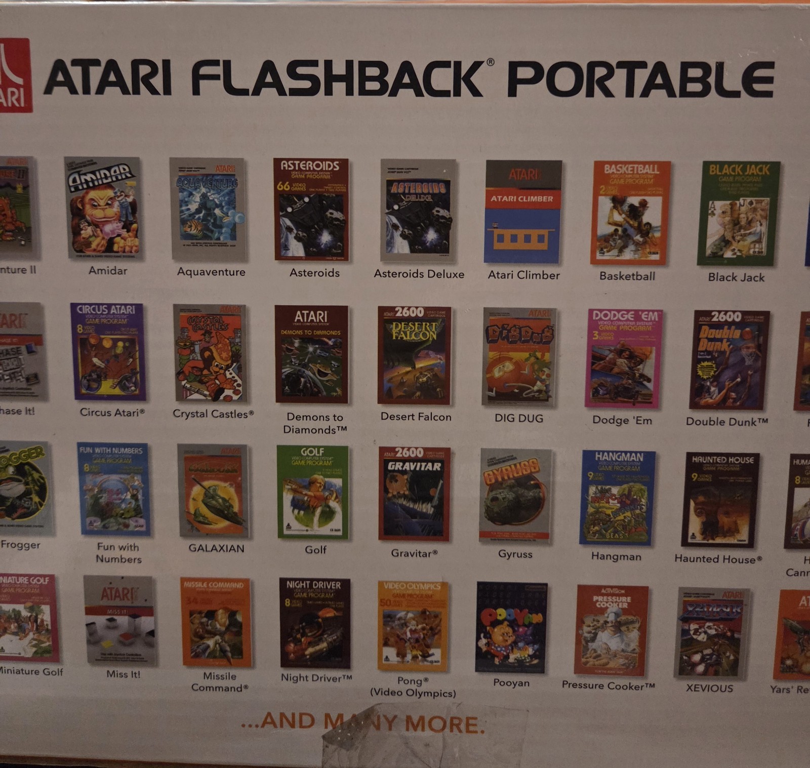 🔥2018 AtGAMES ATARI FLASHBACK PORTABLE (#AP3280) W/ 80 BUILT-IN GAMES *TESTED*