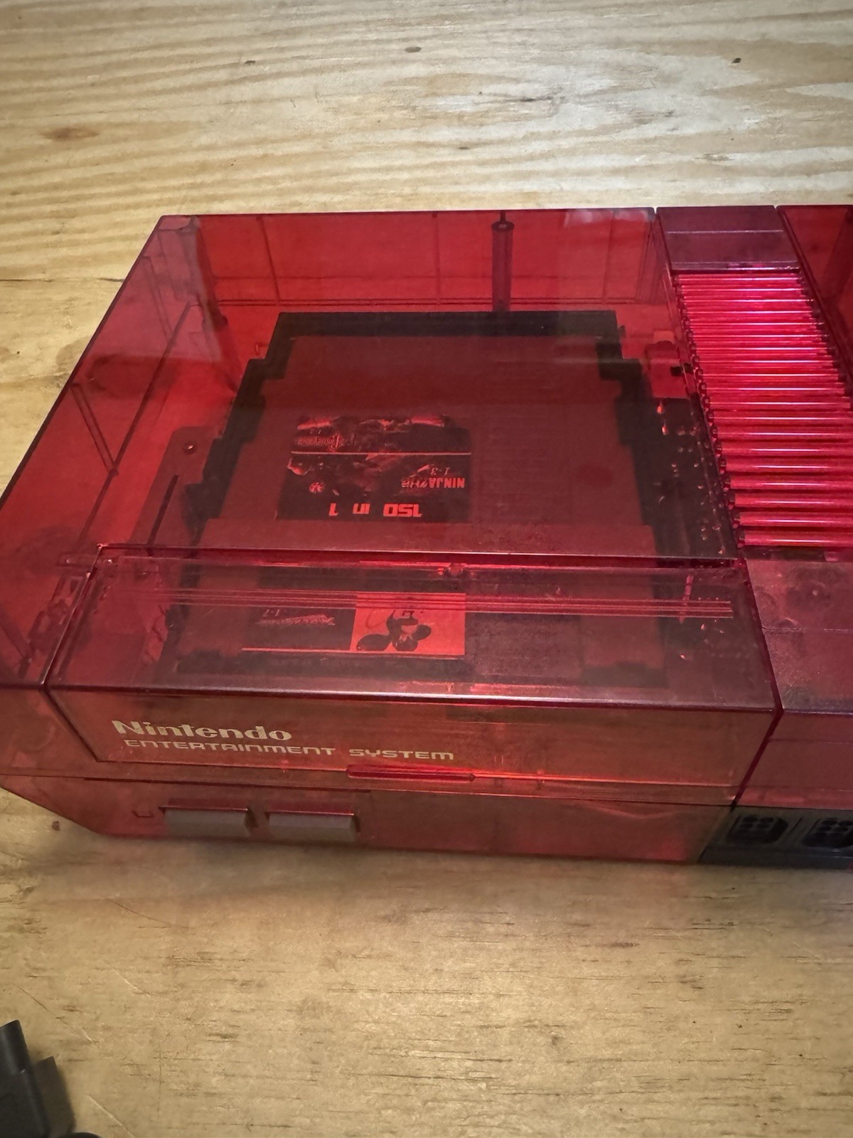 Custom Transparent Red Nintendo Entertainment System Console NES