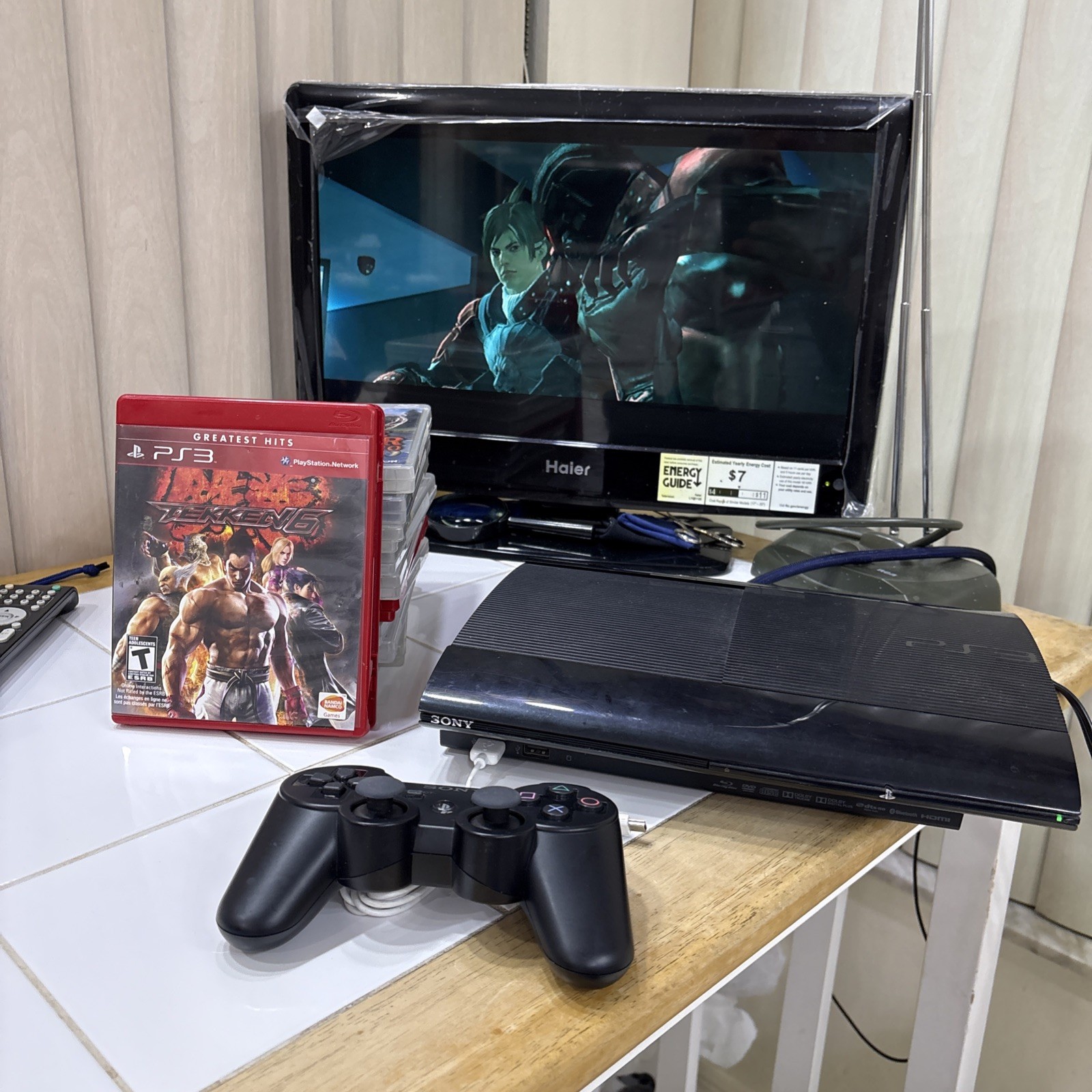 PS3 Super Slim 250GB Console Bundle CECH-4001B w/Controller And Bundle Games
