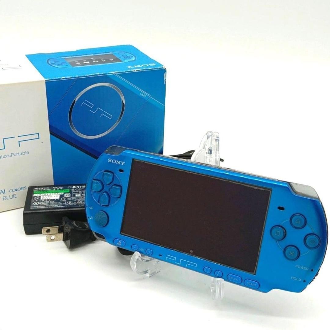 Excellent Sony PSP-3000 Vibrant Blue Console CIB