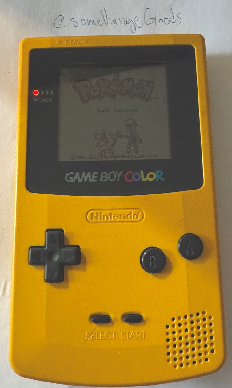 Nintendo Game Boy Color ONE OWNER Tested Working Authentic (Dandelion Yellow)