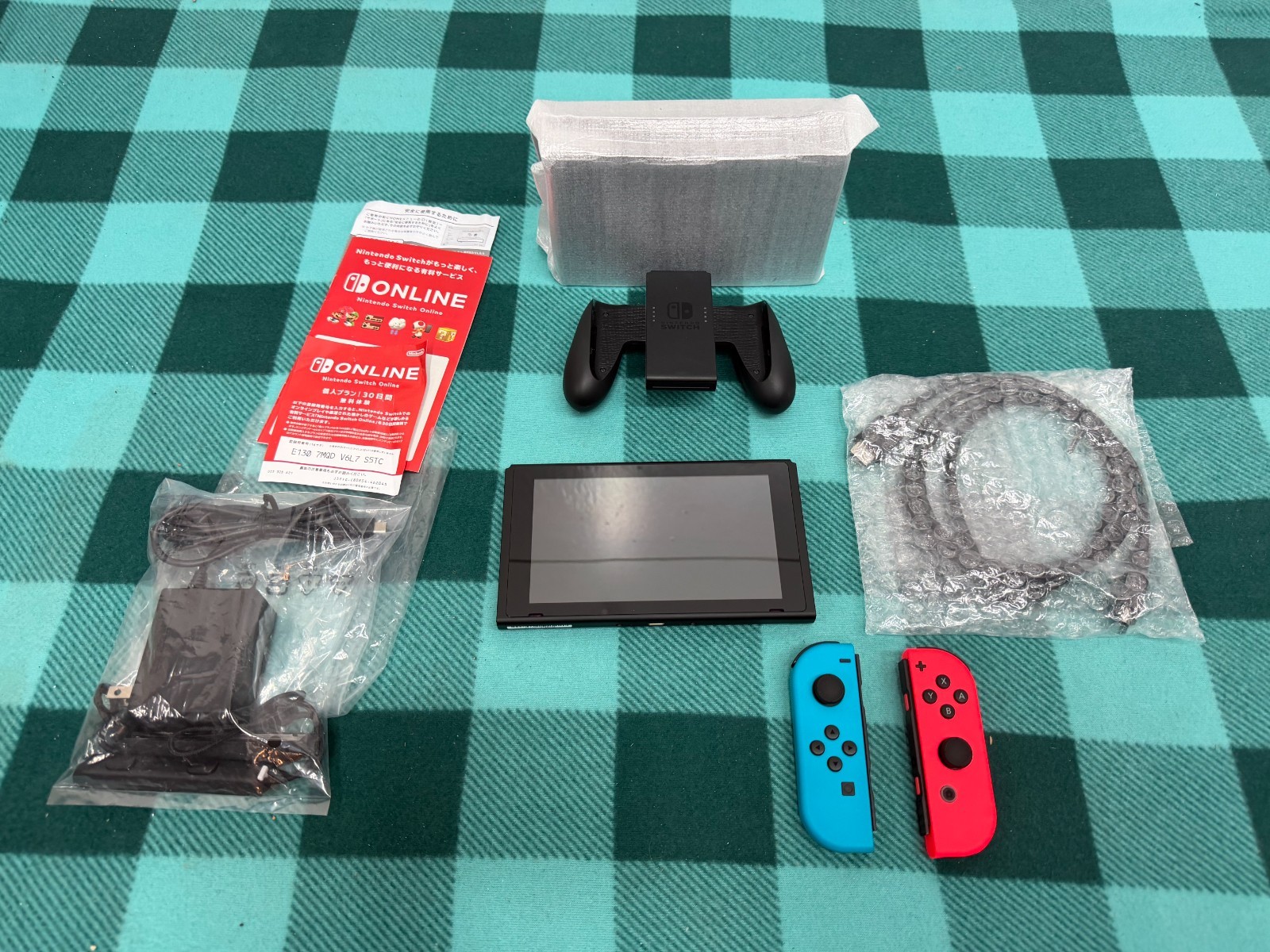 Nintendo Switch with Neon Blue and Neon Red Joy-Con (HAC-001-01; JAPAN)