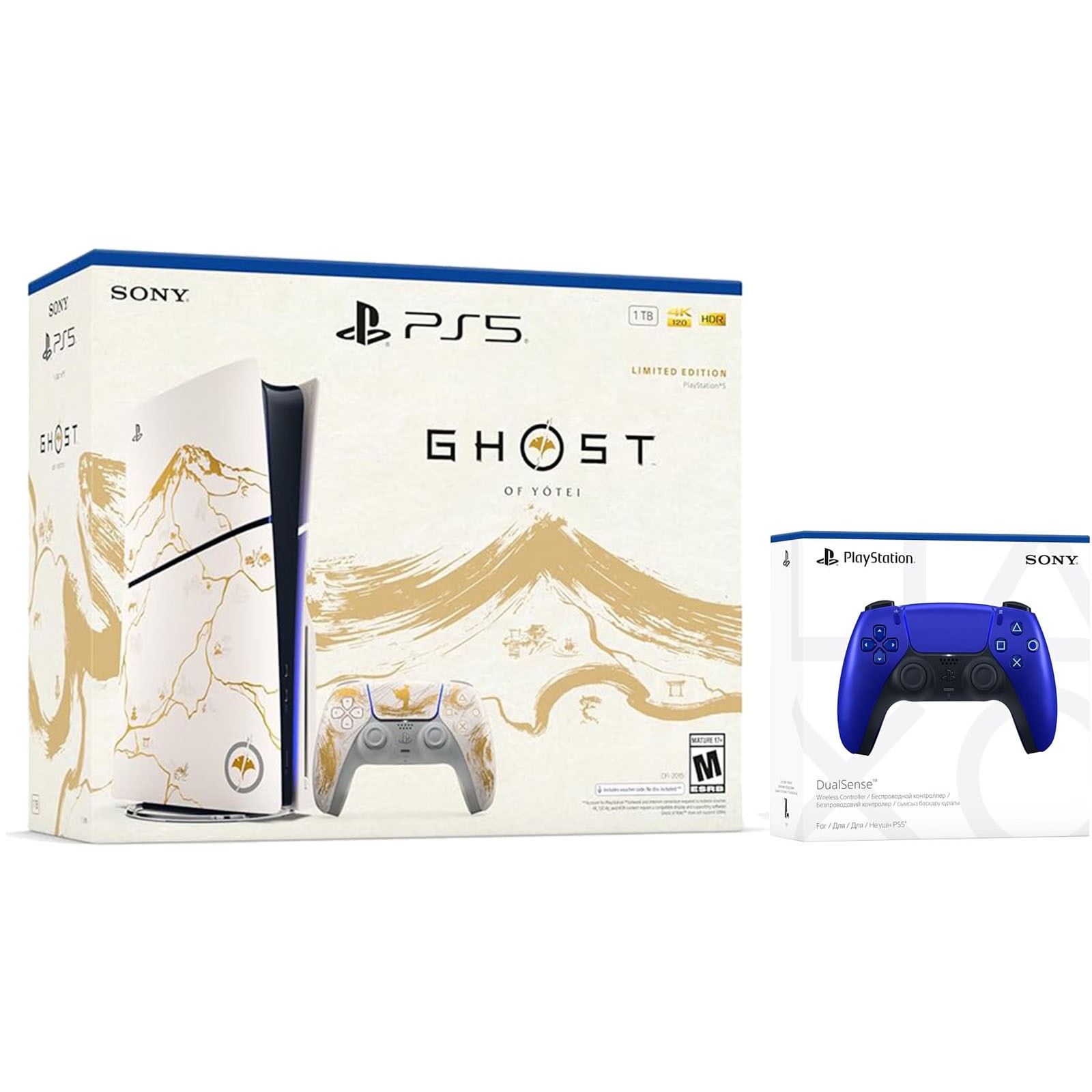 Sony PlayStation 5 Ghost of Yotei Disc + Extra Controller – Cobalt Blue