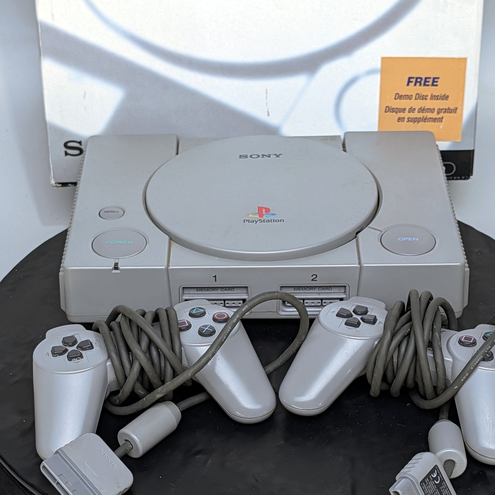 Sony PlayStation 1 PS1 Gray Console Box+2 Controllers+7 Games:Cool Boarders