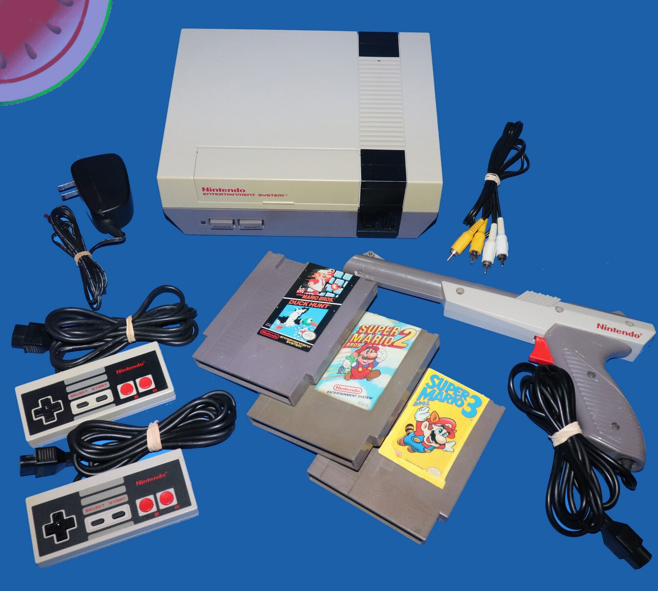 Restored Fully WORKING NES Console with Super Mario Bros 1 2 3 Tested NINTENDO