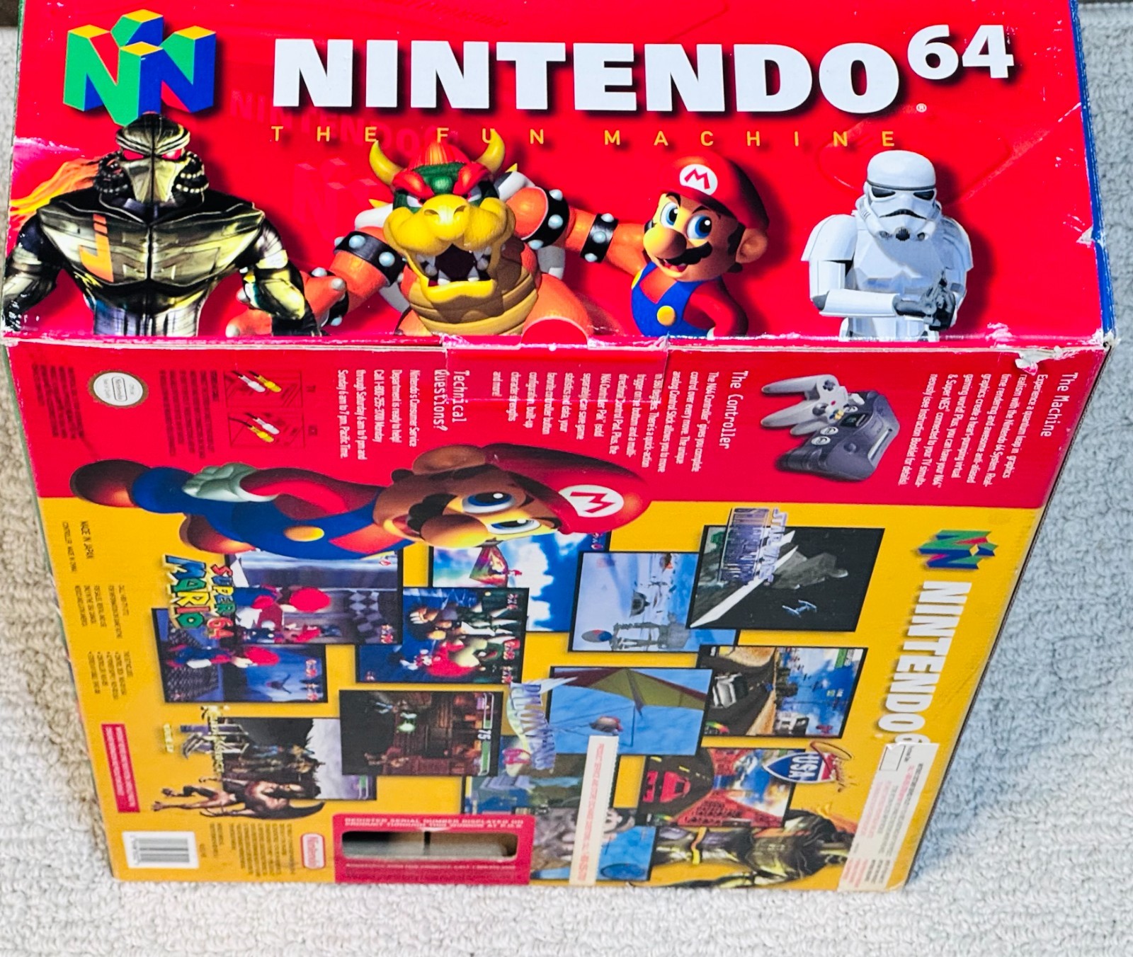 Nintendo 64 N64 Console Complete CIB + Toys R Us Limited Edition Gold Controller
