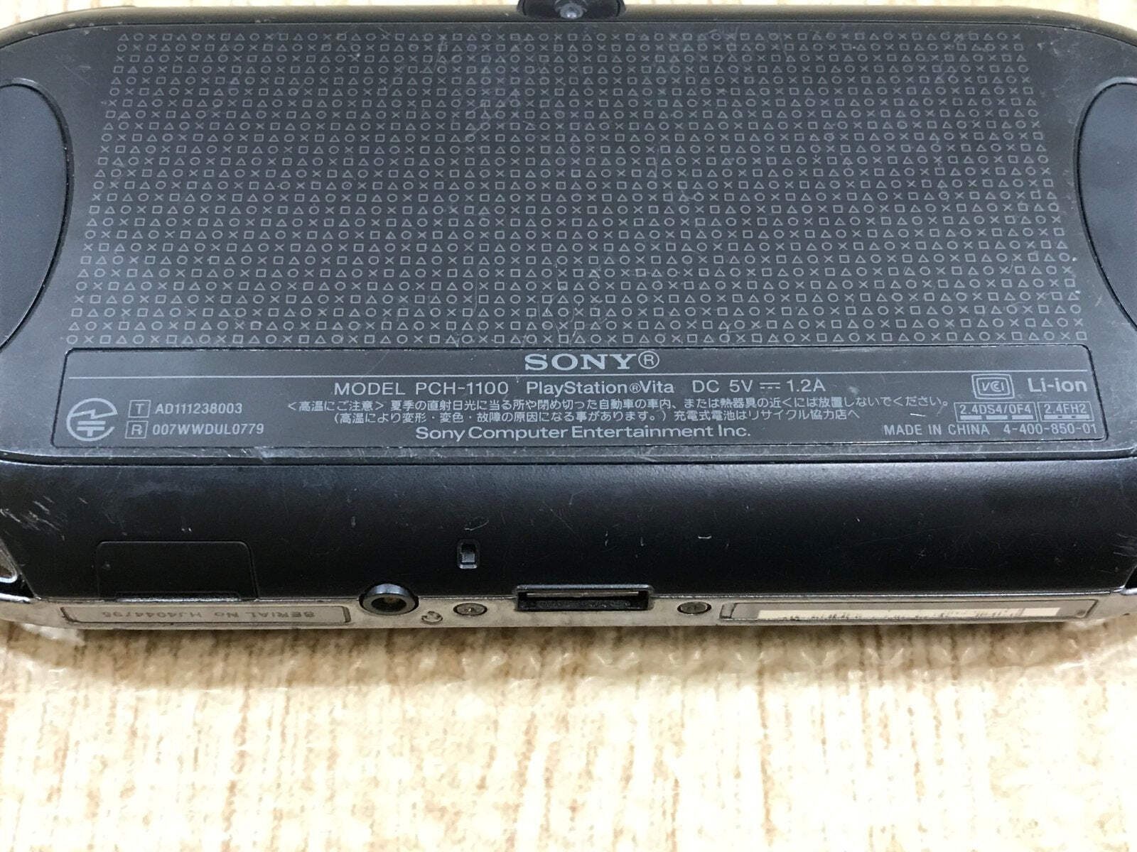 PS Vita PCH-1000 CRYSTAL BLACK Console Japan – With Defects GE1739