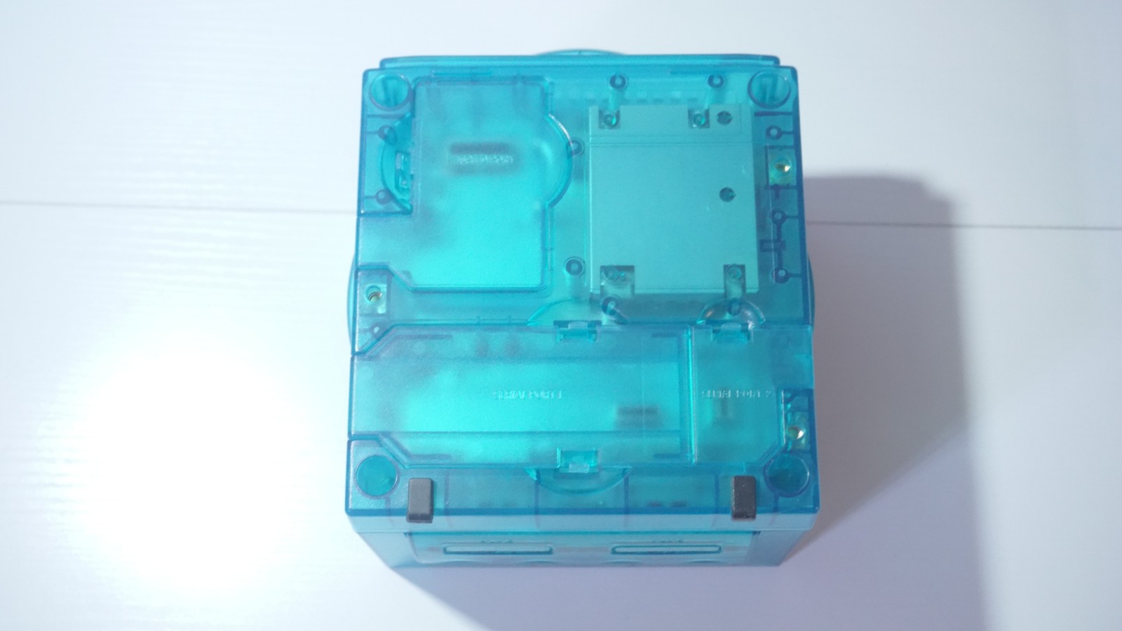 Clear Blue Nintendo GameCube Console DOL-001 (USA) with LEDs & Controller