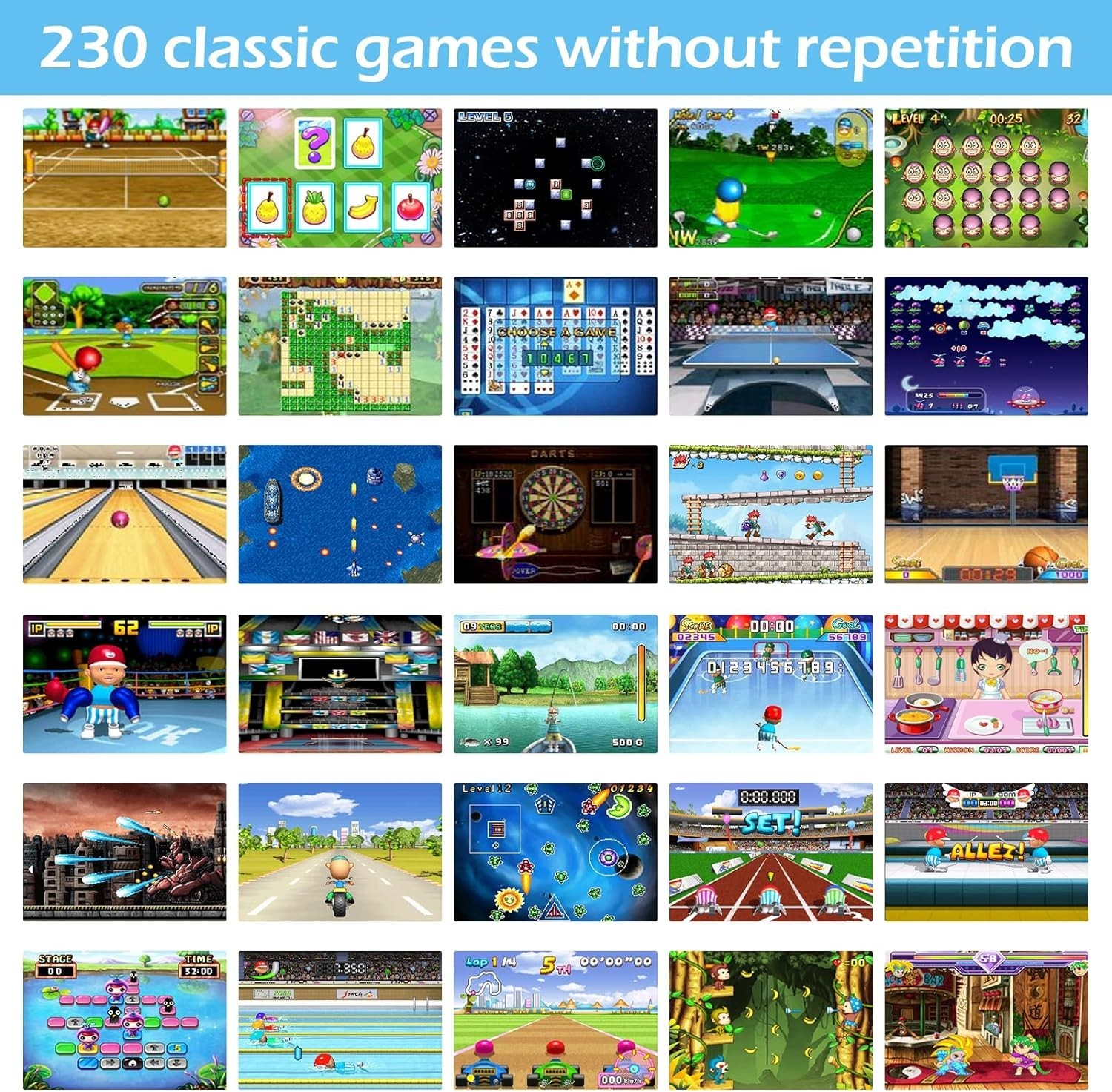 Classic Retro Handheld Gaming System – 230 Games, Perfect Gift for Kids & Adults