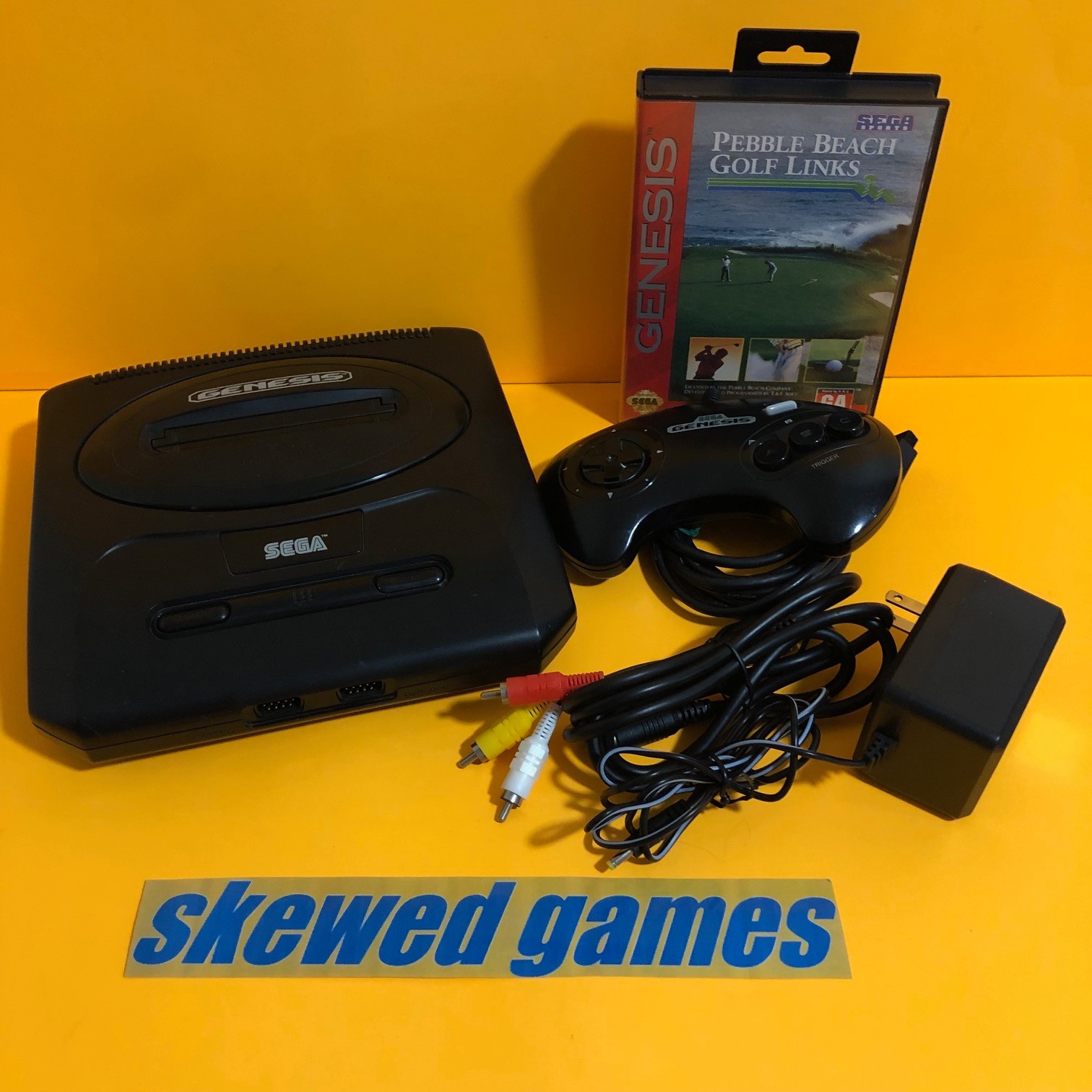 Genesis Console System with Controller Golf Game – Sega MK-1631 Bundle Lot