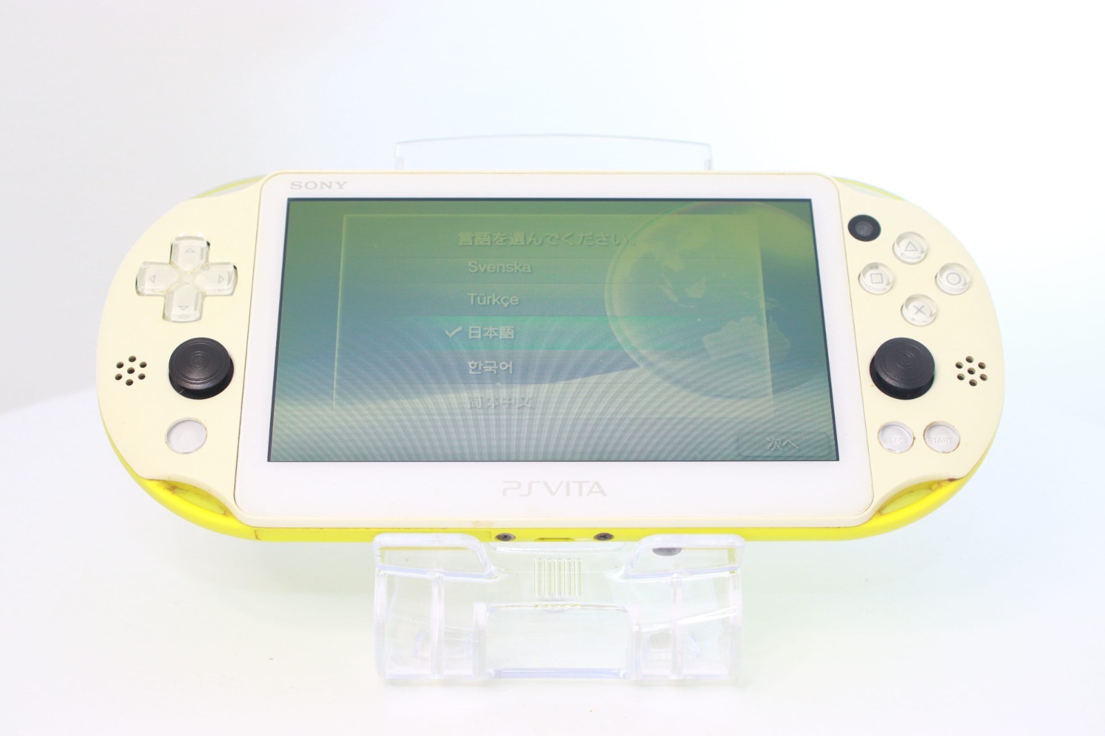 JP Game PS Vita PCH-2000 Lime Green White [ Rank：B]