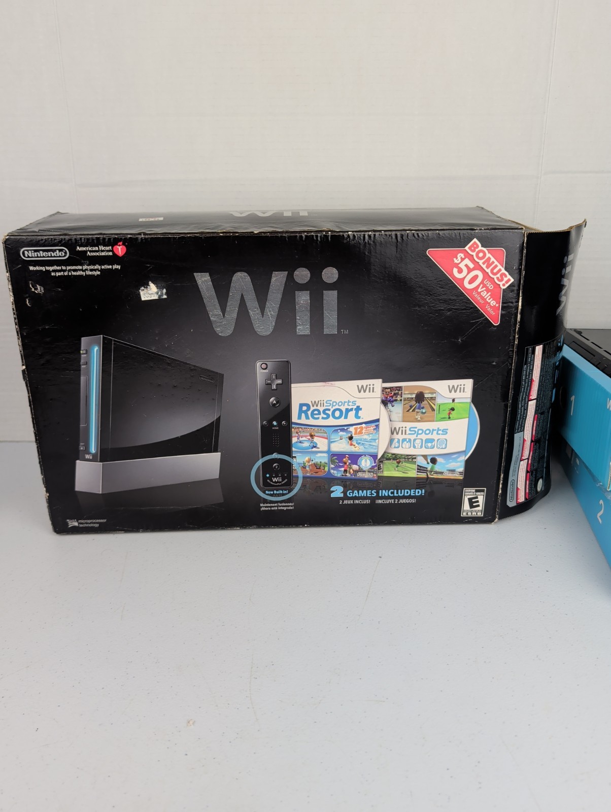 Nintendo Wii Black Console RVL-101 in Box With Inserts Manual Console Controller