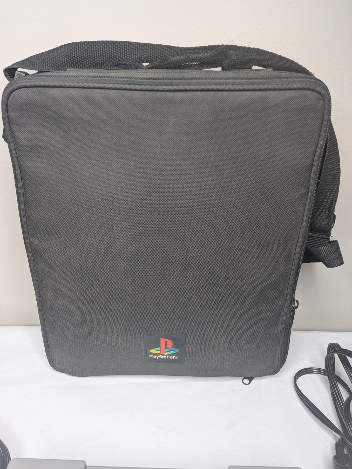 Vintage 1990s Sony PlayStation One PS1 w/Travel Bag cables controller & 2 games