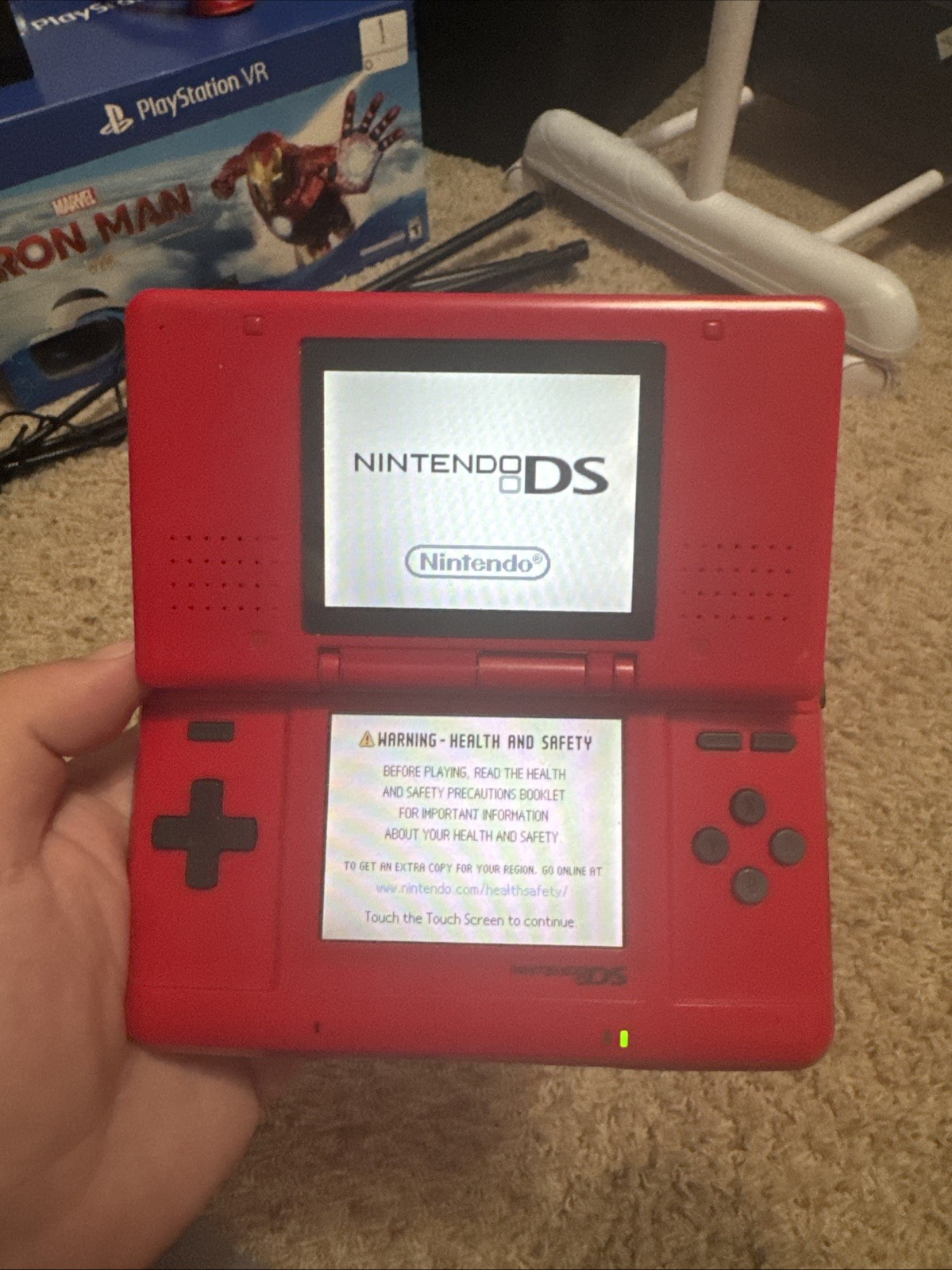 Nintendo DS Original Lava Red bundle including POKEMON RUBY OG GBA EDITION