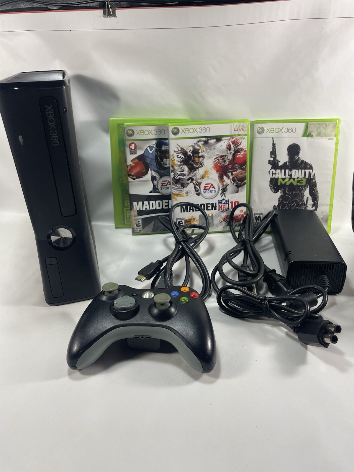 Xbox 360 S 250GB Console Bundle OEM Controller Cords Games – Read Description