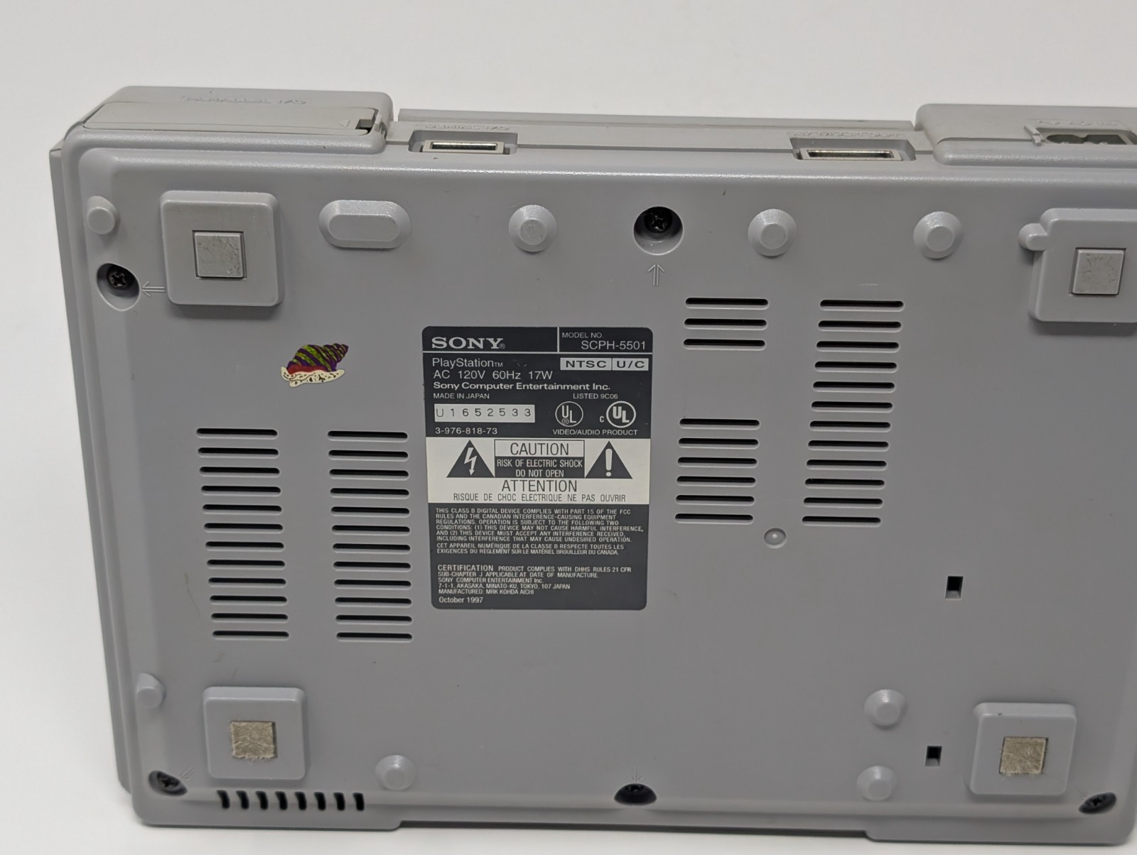 Sony PlayStation Launch Edition Gray Console Only – For Parts Or Repairs
